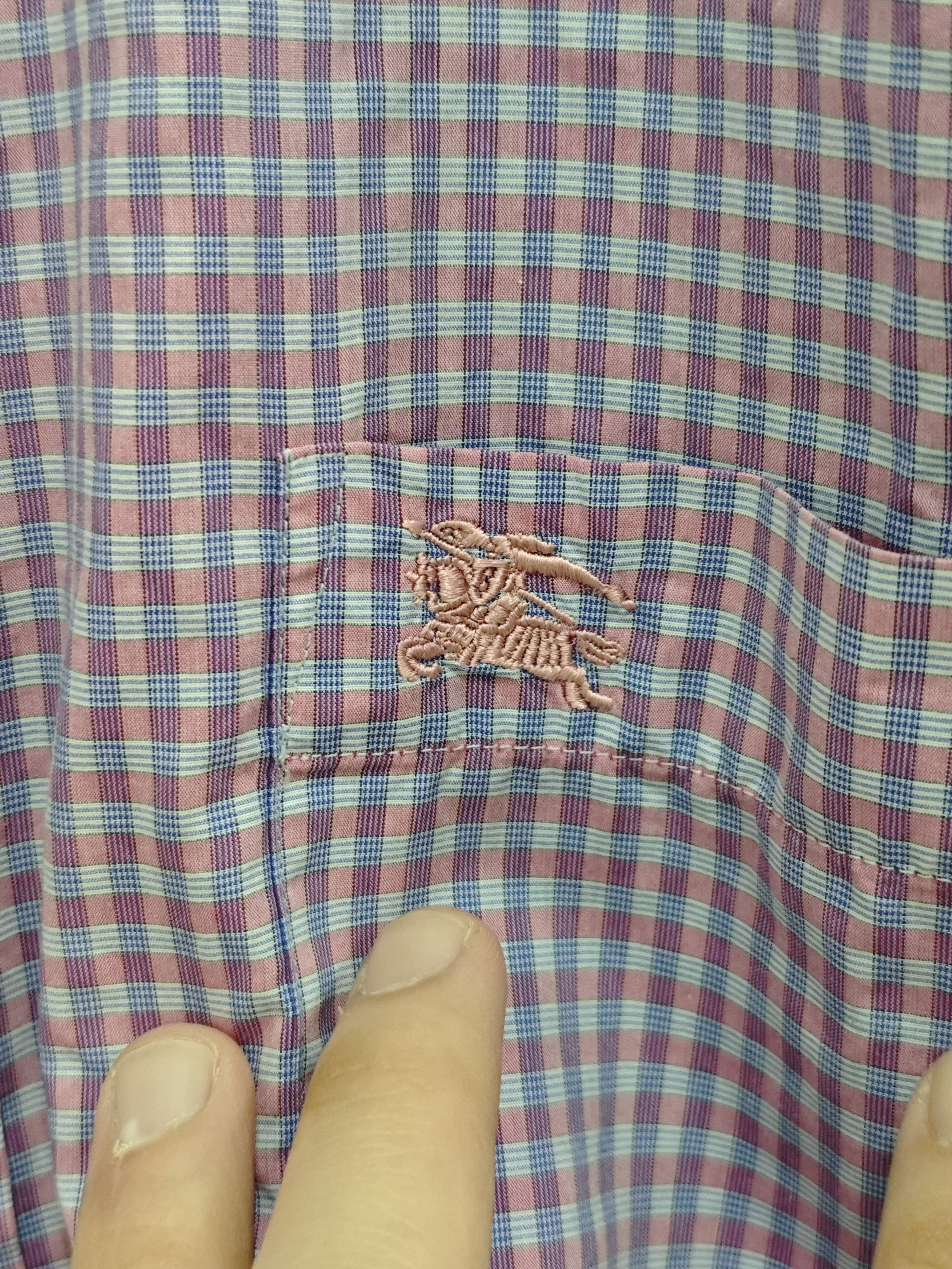 Burberry Burberry Pink Checked Short sleeve shirt Size US XL / EU 56 / 4 - 2 Thumbnail
