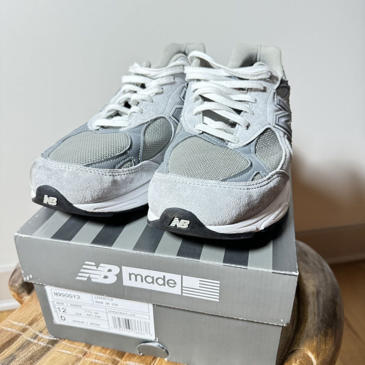 New Balance New Balance 990v3 Grey Size US 12 / EU 45 - 3 Thumbnail