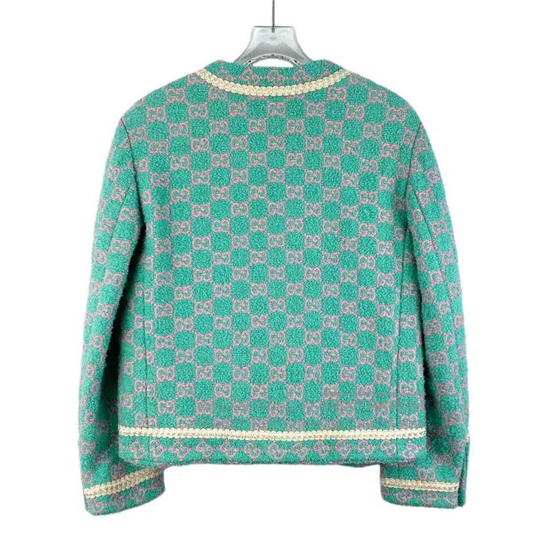 Gucci Gucci Green logo jacquard full-print cotton round-neck sin Size XS / US 0-2 / IT 36-38 - 2 Thumbnail