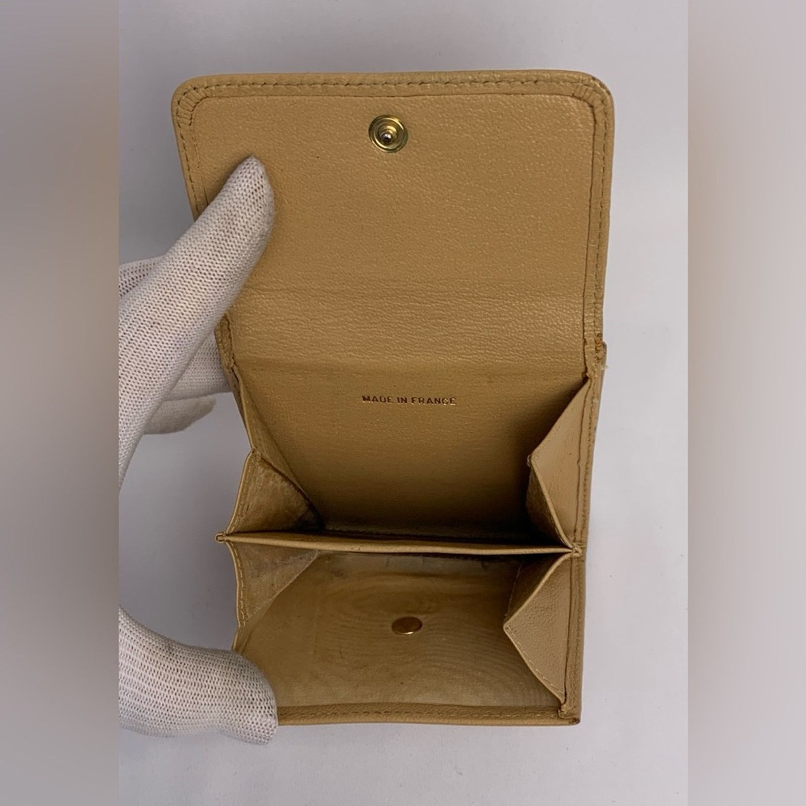 Chanel Authentic Chanel Tan Leather Wallet Tri fold Size ONE SIZE - 9 Thumbnail