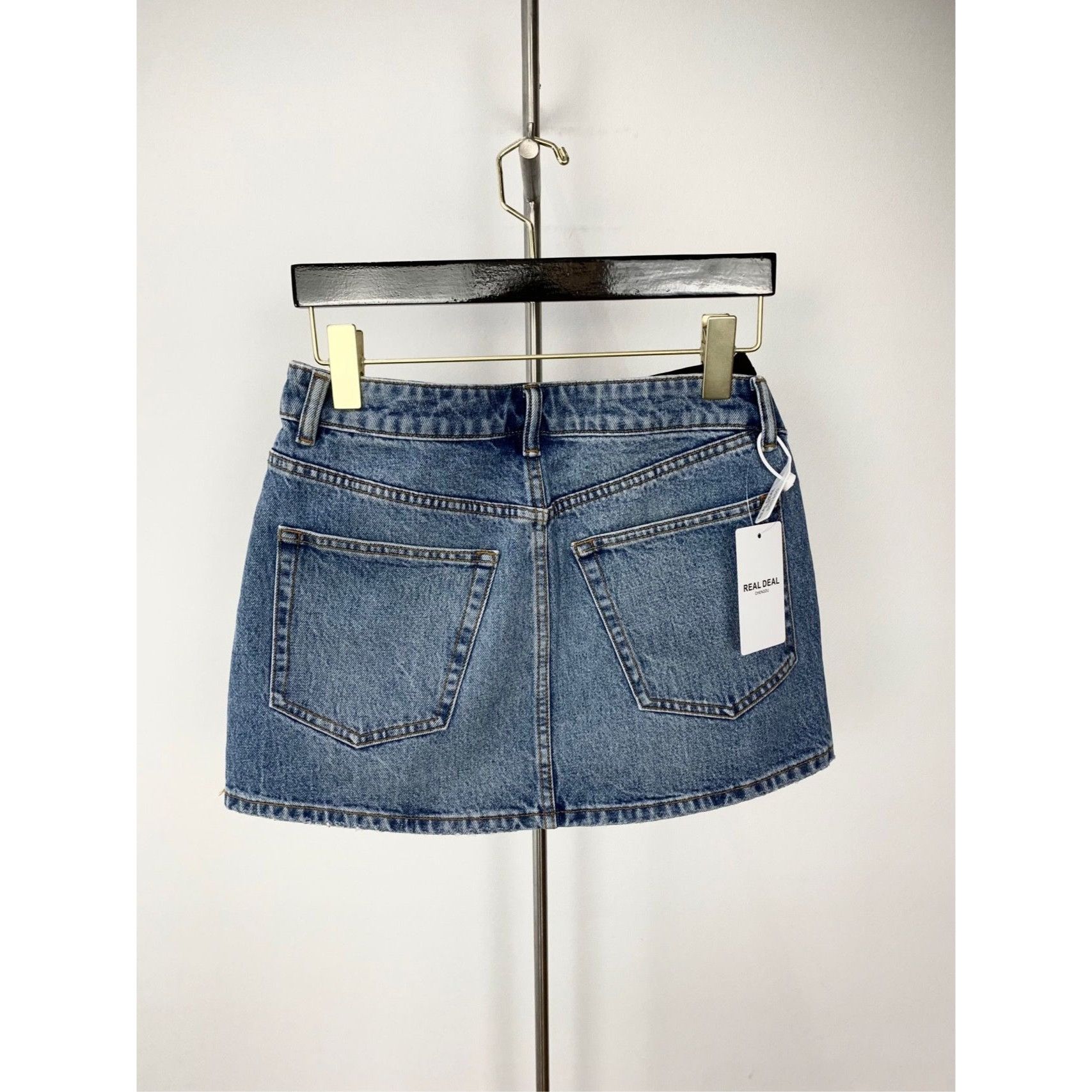 Alexander Wang Alexander Wang Womens Irregular Denim Bikini Skirt Size 26 C Size 26" / US 2 / IT 38 - 6 Thumbnail
