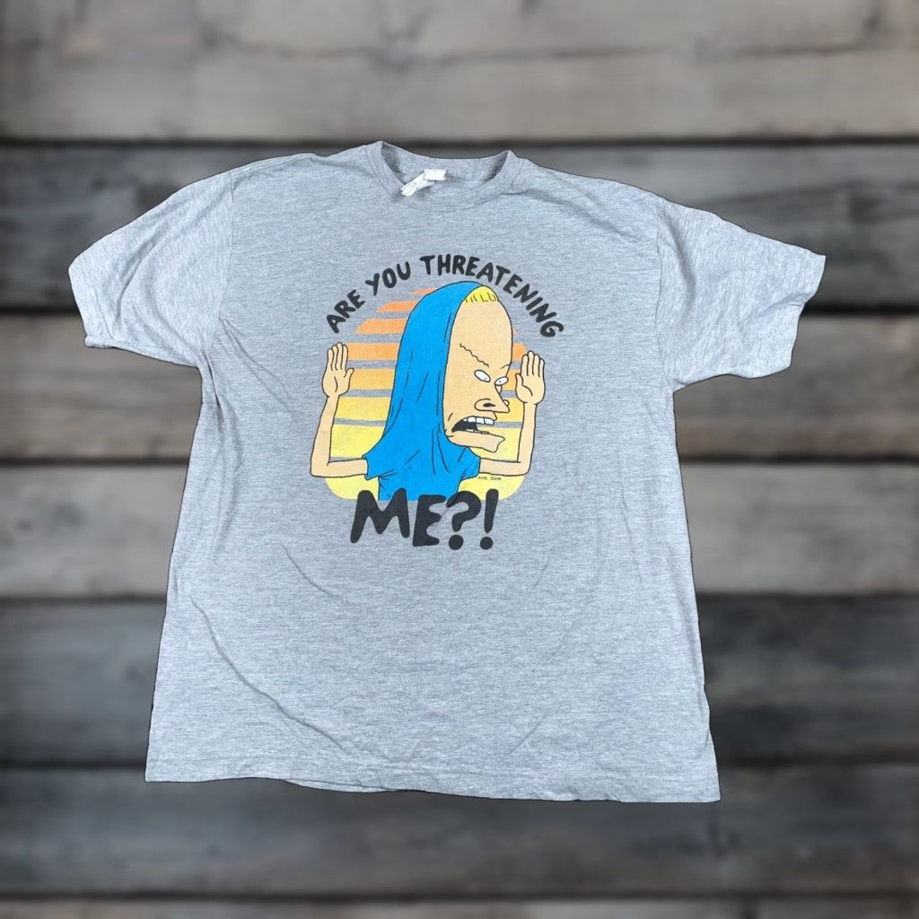 Tultex Beavis & Butt-head Cornholio T-Shirt Adult XL Gray Retro MTV 90s Tultex Tag Size US XL / EU 56 / 4 - 1 Thumbnail