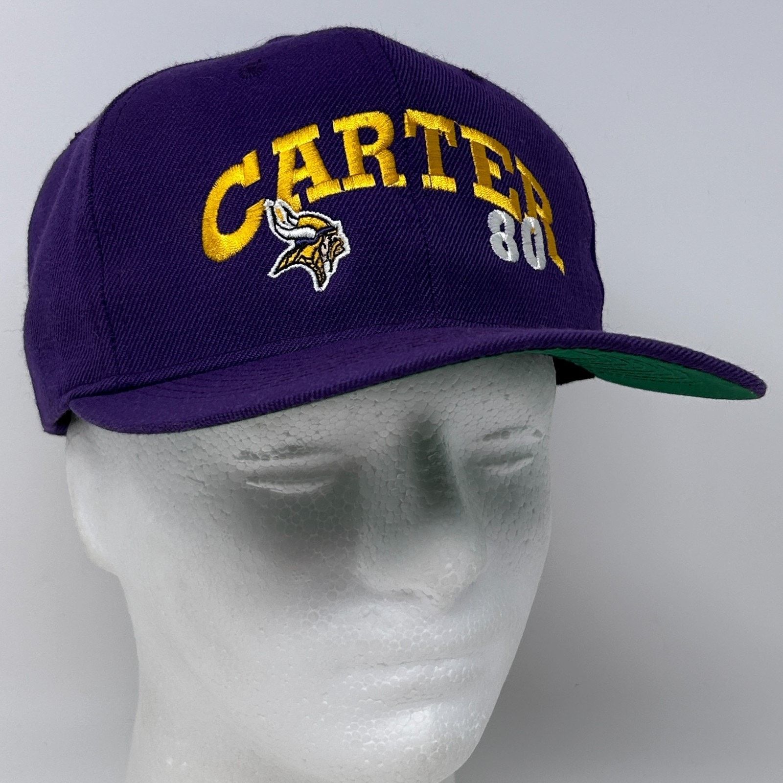 NFL Vintage 90s Minnesota Vikings Cris Carter Hat Baseball Cap Size ONE SIZE - 12 Thumbnail