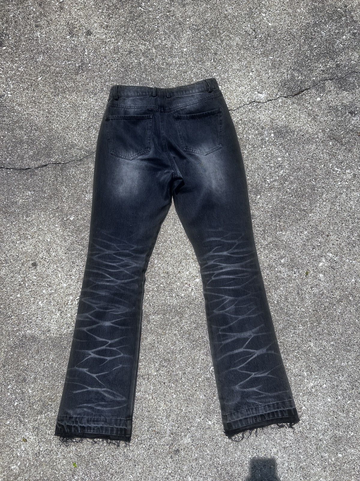 Other Rare black Ash Denim Black Faded slim Boot cut rare Size US 34 / EU 50 - 12 Thumbnail