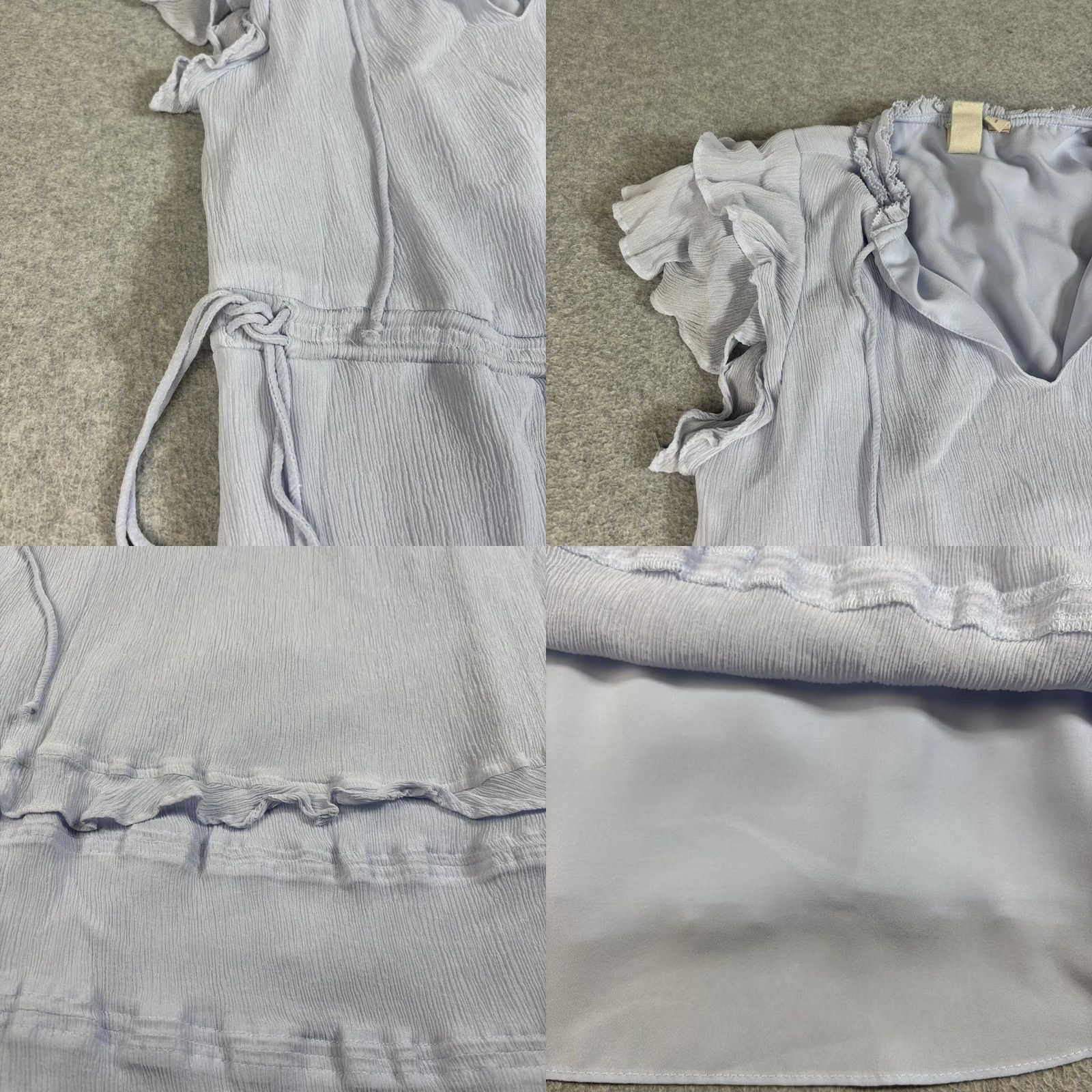 Vintage Dolan Silk Dress Women Small Blue Ruffle Sundress Midi Sheer Coquette Fairy Boho Size S / US 4 / IT 40 - 8 Thumbnail