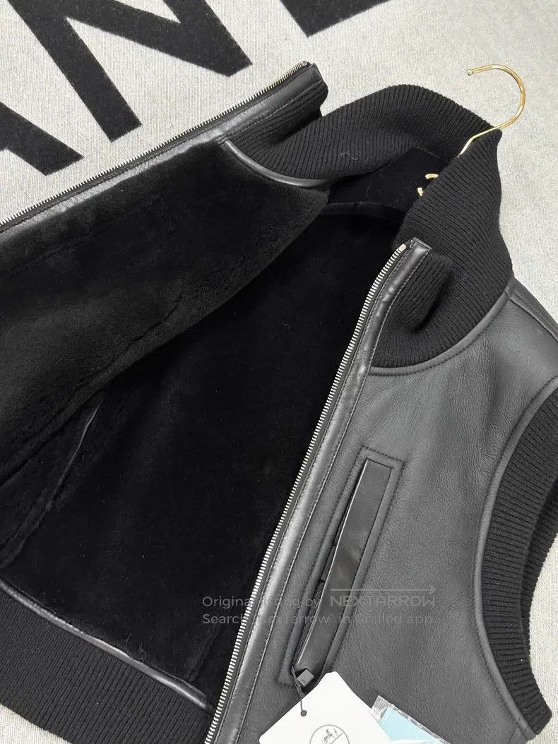 Hermes Hermes Black Leather and Fur Two-way Wear Vest Size XS / US 0-2 / IT 36-38 - 6 Thumbnail