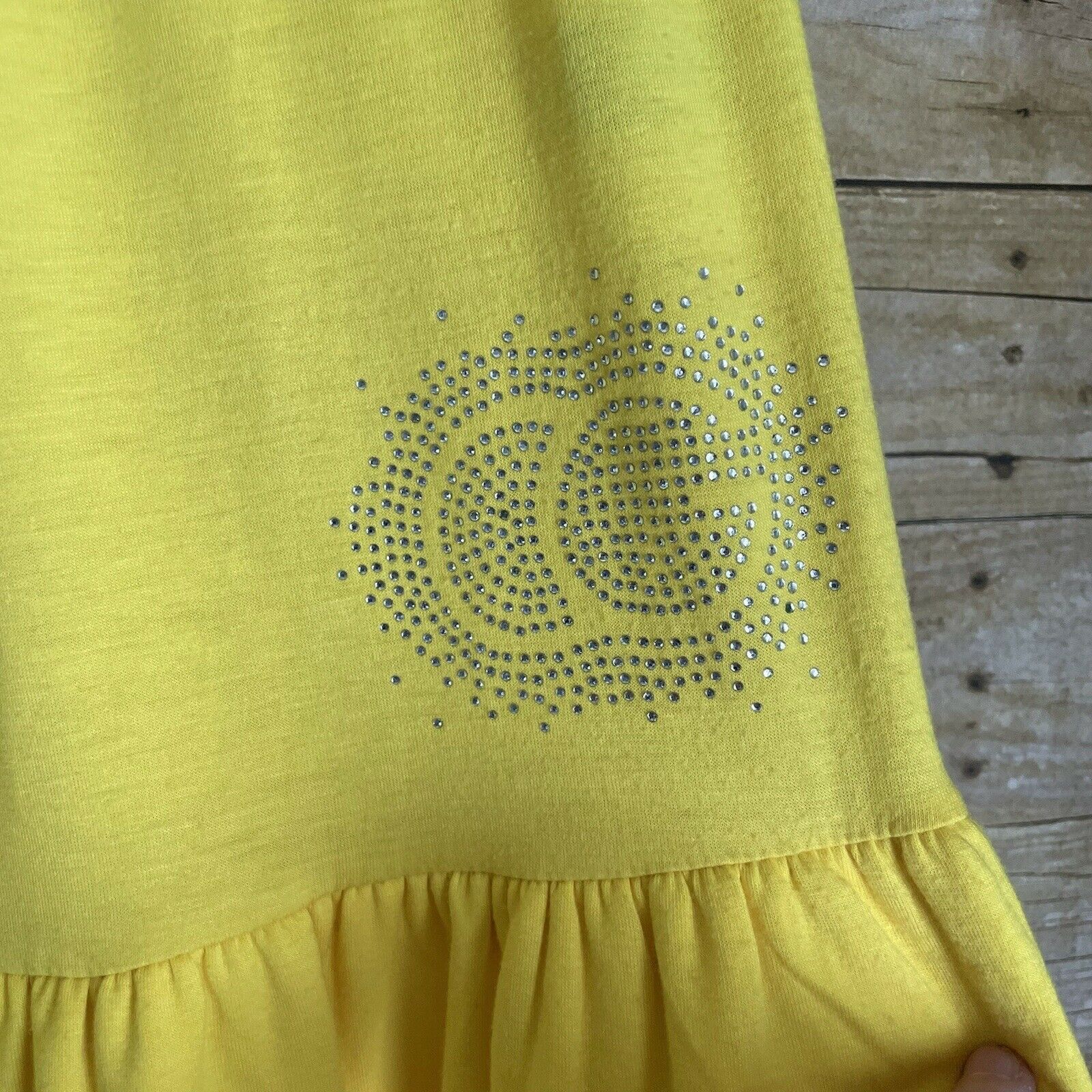 Coogi Coogi Bright Yellow Sundress Ruffle & Chain Accent - Size 1X Size XL / US 12-14 / IT 48-50 - 8 Thumbnail