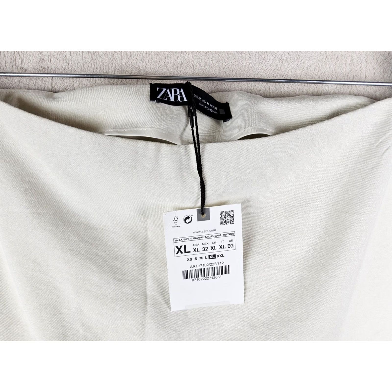 Zara Zara Skirt Womens XL Ivory Women Skort Maxi Size Size 40" / US 18 - 3 Thumbnail