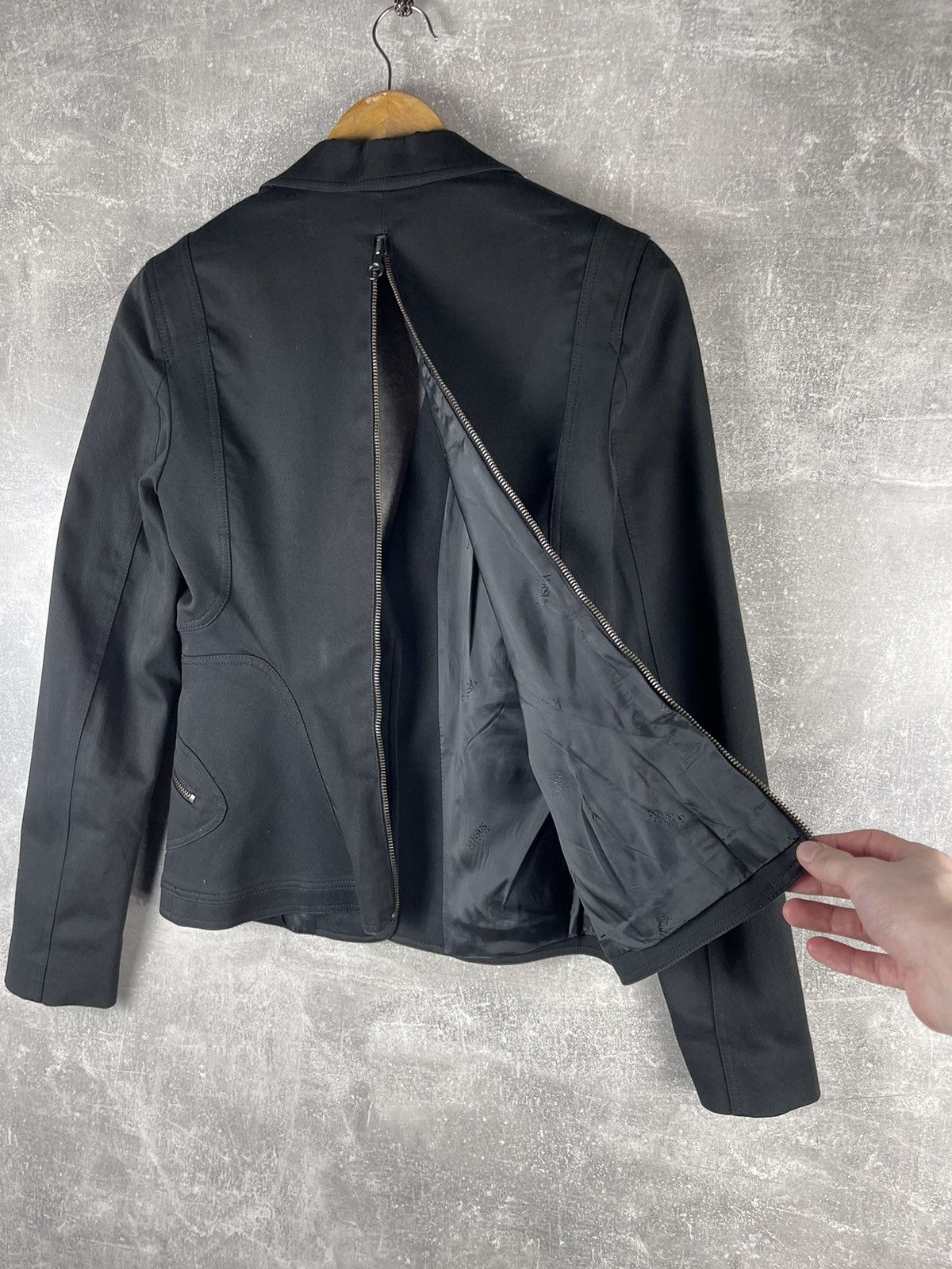 Versus Versace Versus Versace Archive 00s Black Zip Detail Tailored Jacket Size S / US 4 / IT 40 - 7 Thumbnail