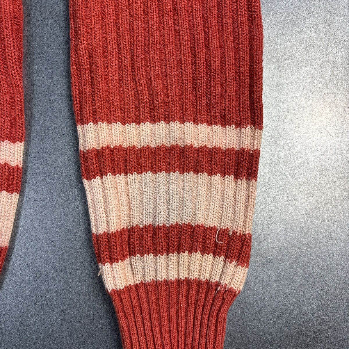 Vintage 1930s Vintage Baseball Socks Striped Wool Stirrup Tube Warm Size ONE SIZE - 4 Thumbnail