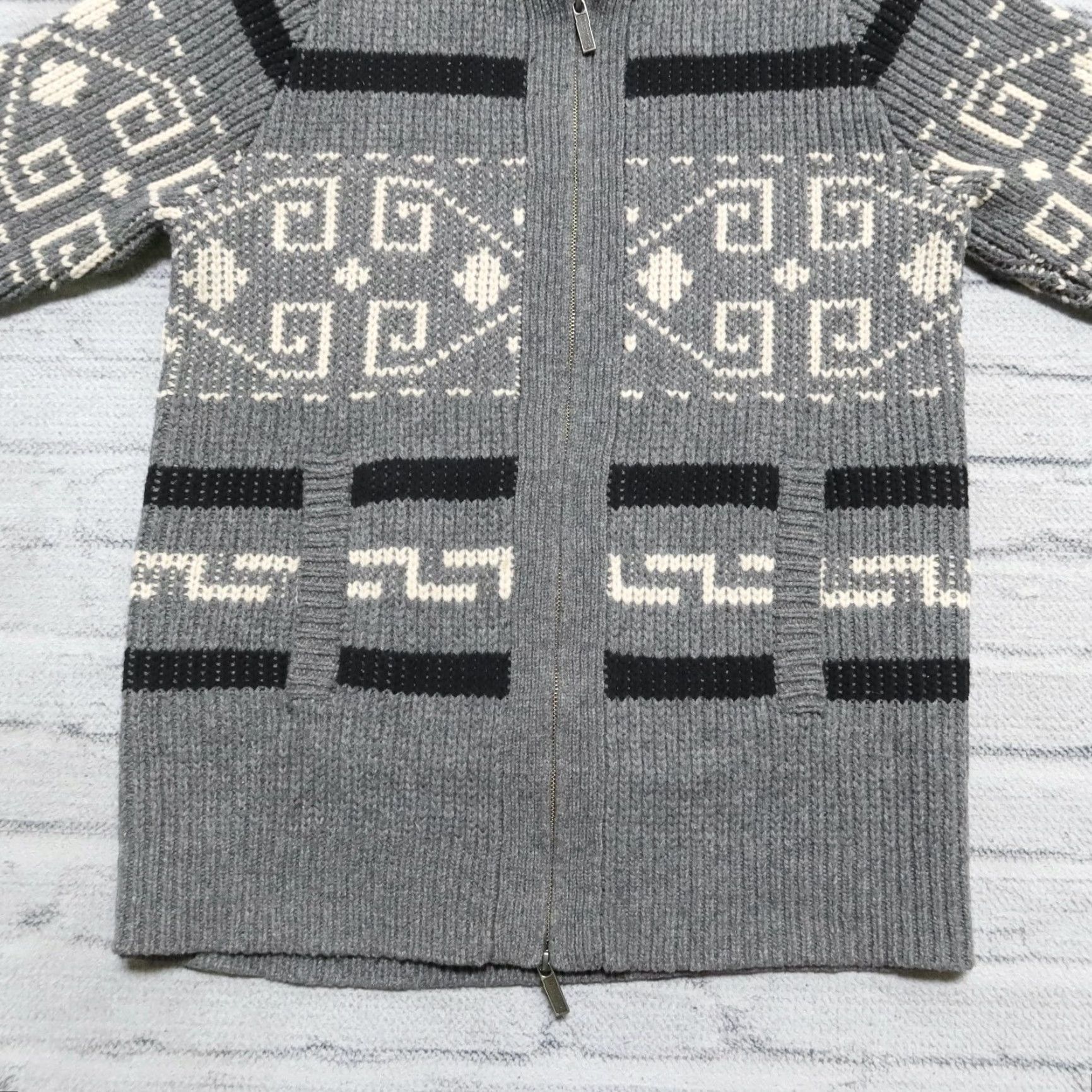 Pendleton VINTAGE Pendleton Jacket Mens Wool Shawl Cardigan Westerly M Grey USA 90s Size US M / EU 48-50 / 2 - 3 Thumbnail