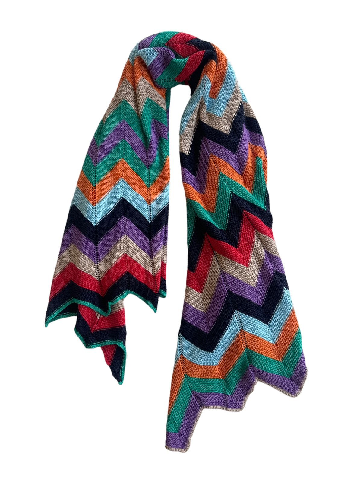 Missoni Missoni Rainbow Knitted Luxury Scarves Size ONE SIZE - 1 Thumbnail