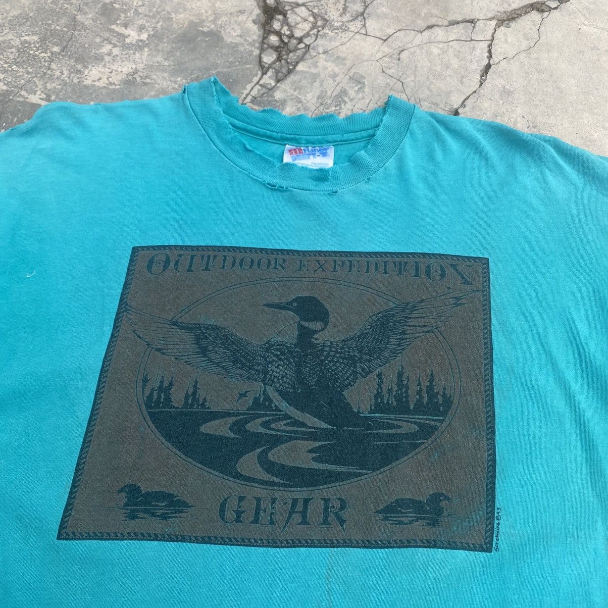 Vintage 1993 OUTDOOR EXPEDITION Distressed tee Size US L / EU 52-54 / 3 - 3 Thumbnail