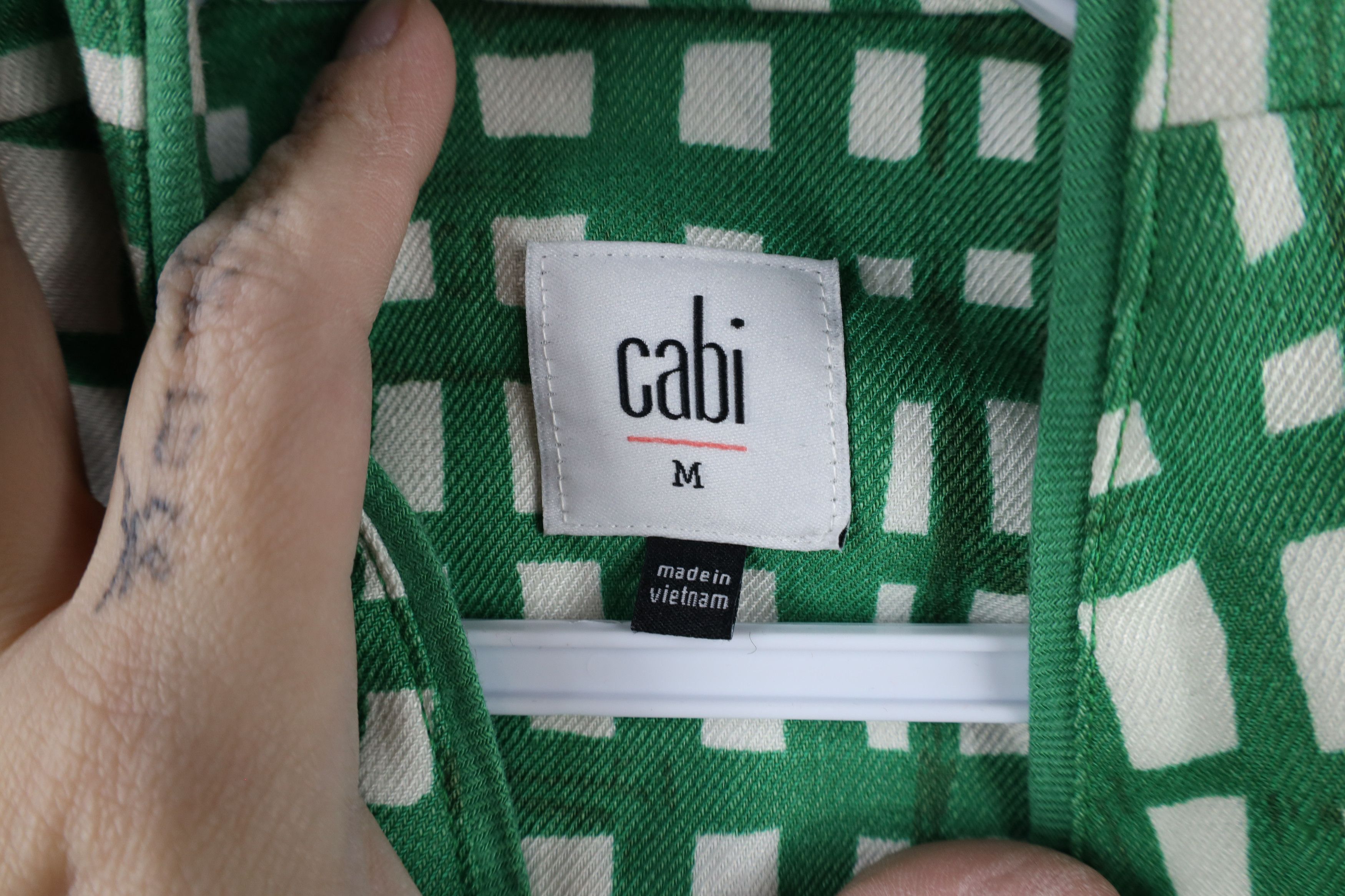 Vintage New Cabi Belted Circuit Full Button Jacket Coat Green Plaid Size M / US 6-8 / IT 42-44 - 8 Thumbnail