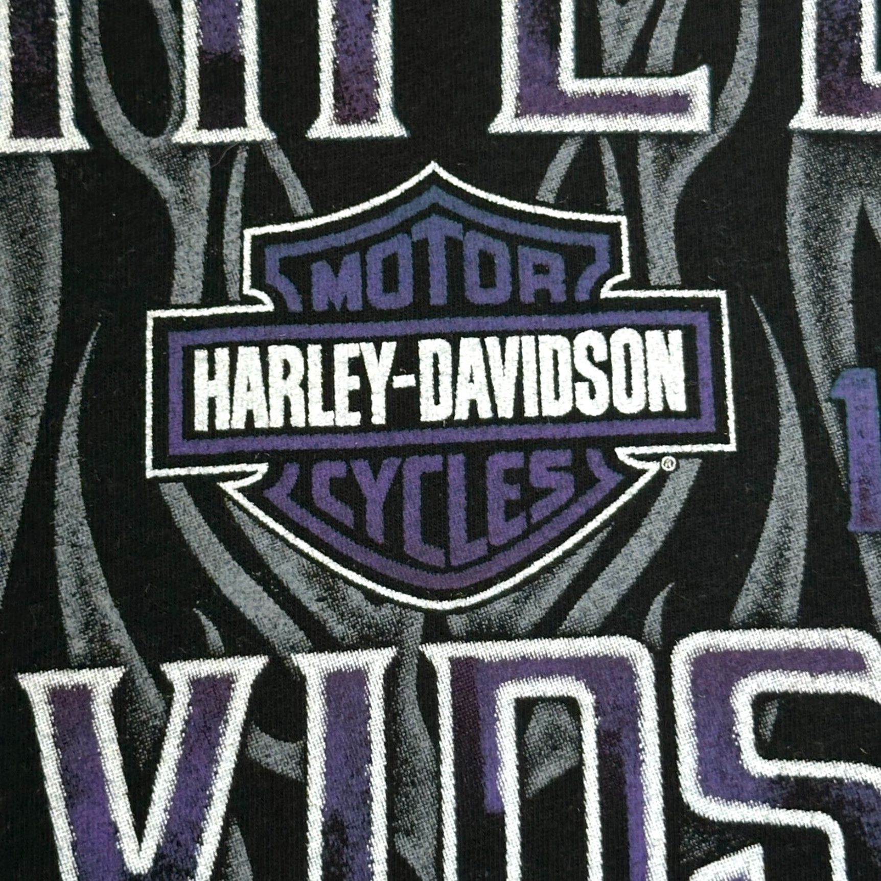 Harley Davidson Harley-Davidson Shirt Women's XL Black Cold Shoulder Flame Logo Motorcycle Biker T-Shirt Size XL / US 12-14 / IT 48-50 - 4 Thumbnail