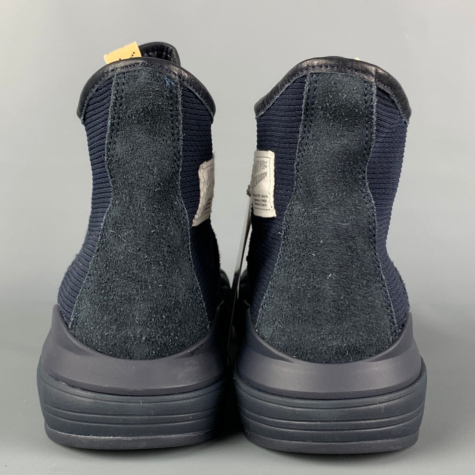 Visvim VISVIM 10.5 Navy Mixed Material Lanier High-Top Sneakers Size US 10.5 / EU 43-44 - 5 Thumbnail