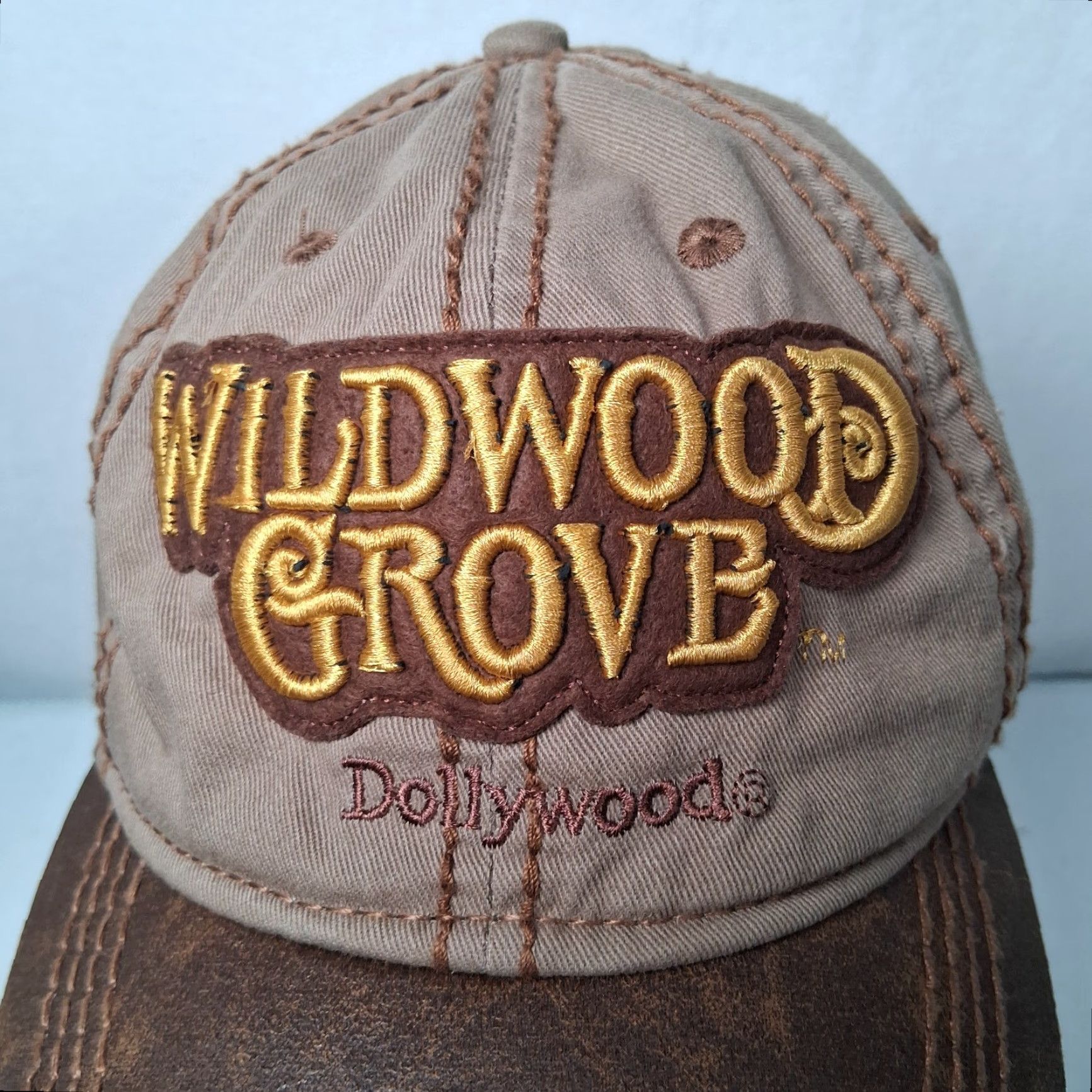 Vintage Dollywood Amusement Park Wildwood Grove Cap Hat Brown Tennessee Strap Back Size US M / EU 48-50 / 2 - 2 Thumbnail