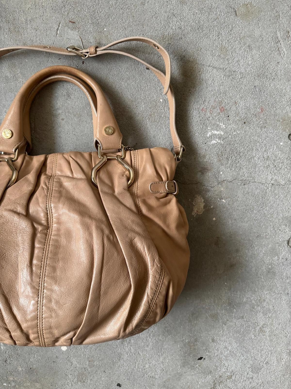 Celine Celine 2Way Leather Shoulder Bag Brown Size ONE SIZE - 8 Thumbnail
