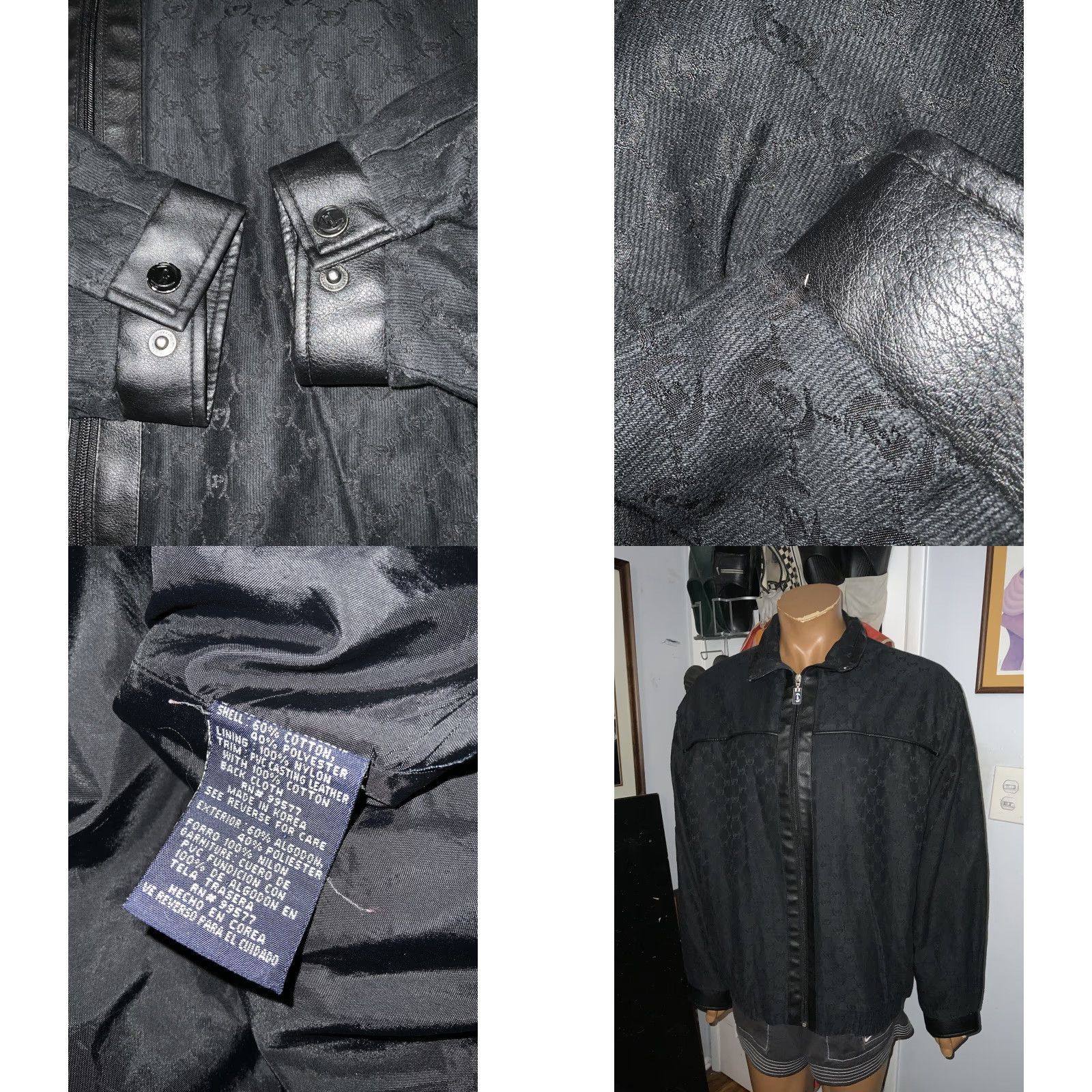 Phat Farm VINTAGE Phat Farm Monogram AOP Suede Trim Bomber Jacket XL Men Black 90s 2000s Dapper 54 Chest Weekend Size US XL / EU 56 / 4 - 8 Thumbnail