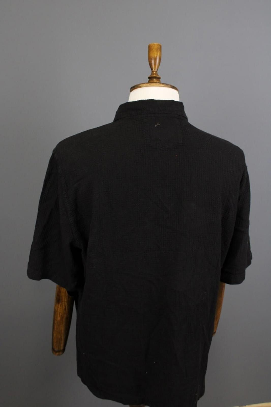 Oscar De La Renta Oska Black 1/4 Zip Textured Summer Polo Shirt Size 6 Size US M / EU 48-50 / 2 - 11 Thumbnail