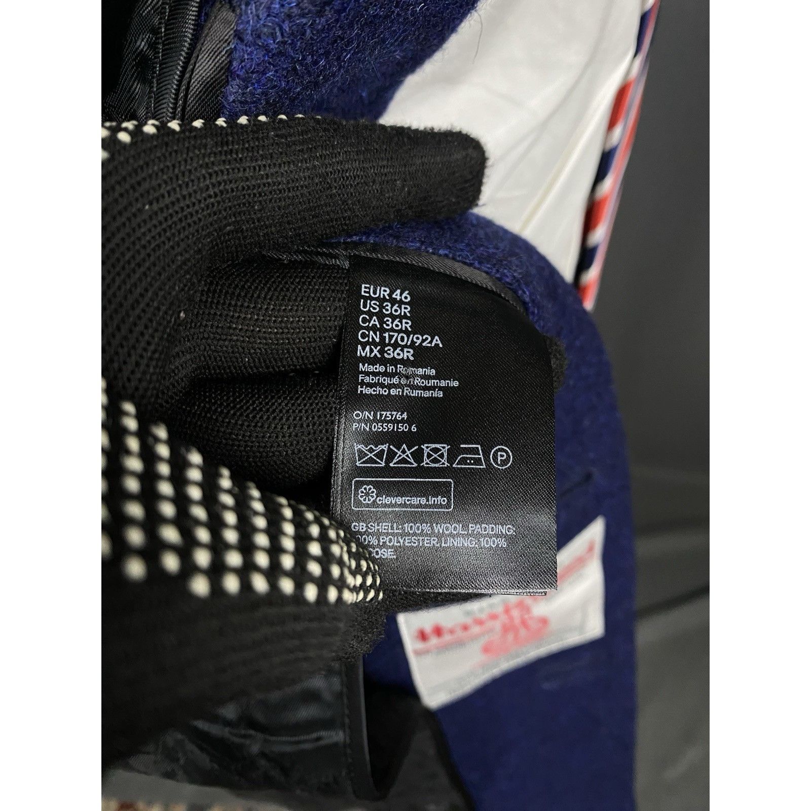 Harris Tweed MINT! Harris Tweed Men's Blue Insulated Wool Coat Size 46 R Size US S / EU 44-46 / 1 - 13 Thumbnail