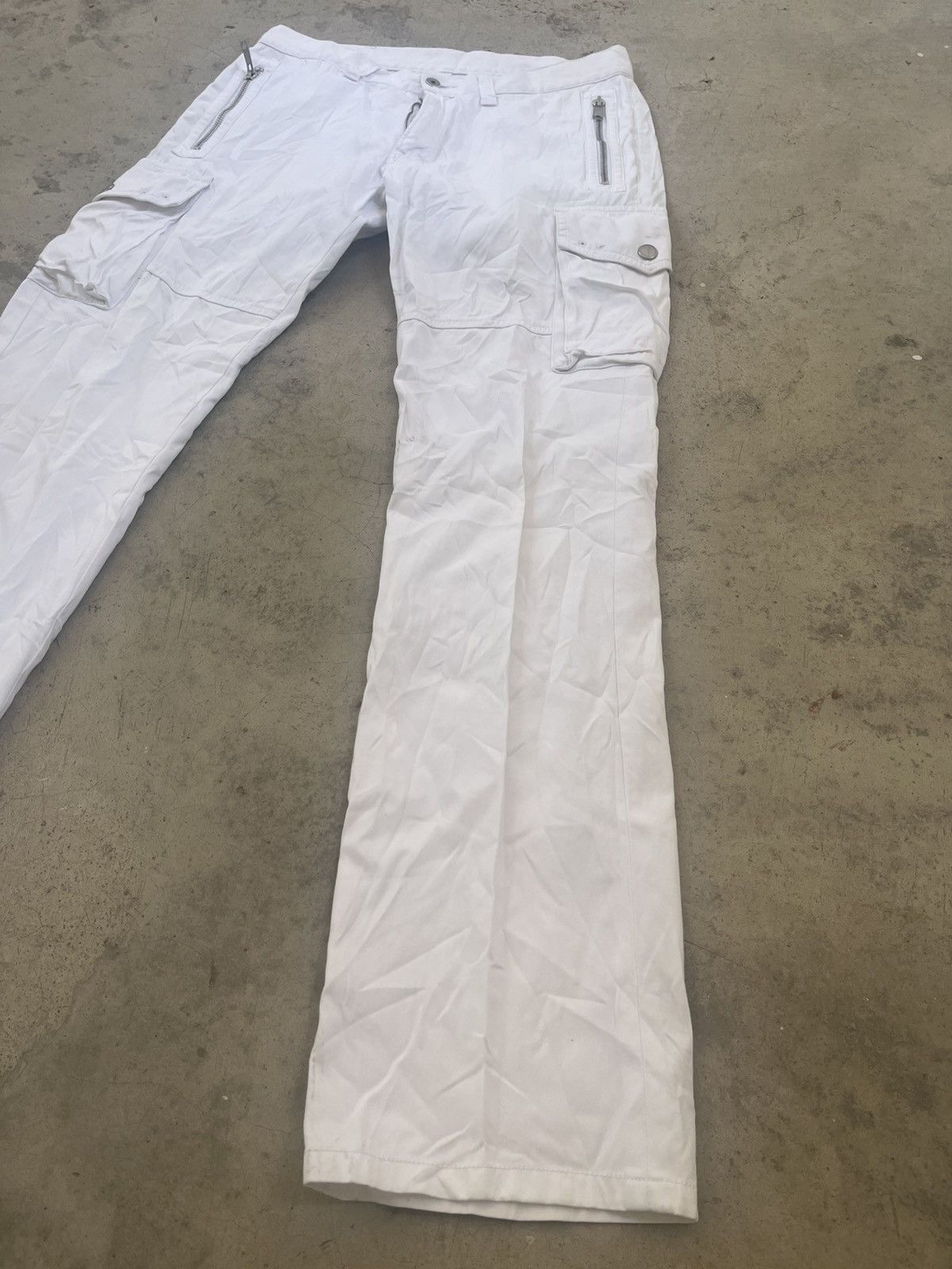 Hedi Slimane Men's Tenoras Culzture Uomo White Side Pocket Pants Size US 34 / EU 50 - 4 Thumbnail