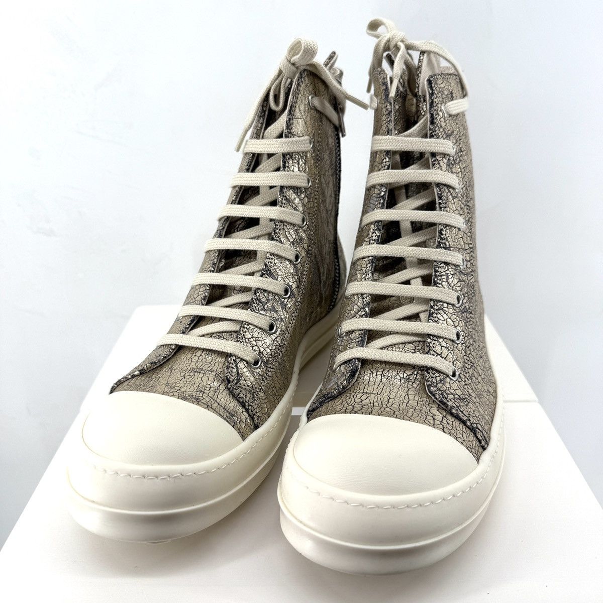 Rick Owens DRKSHDW High Top Gold Ramones Size 44