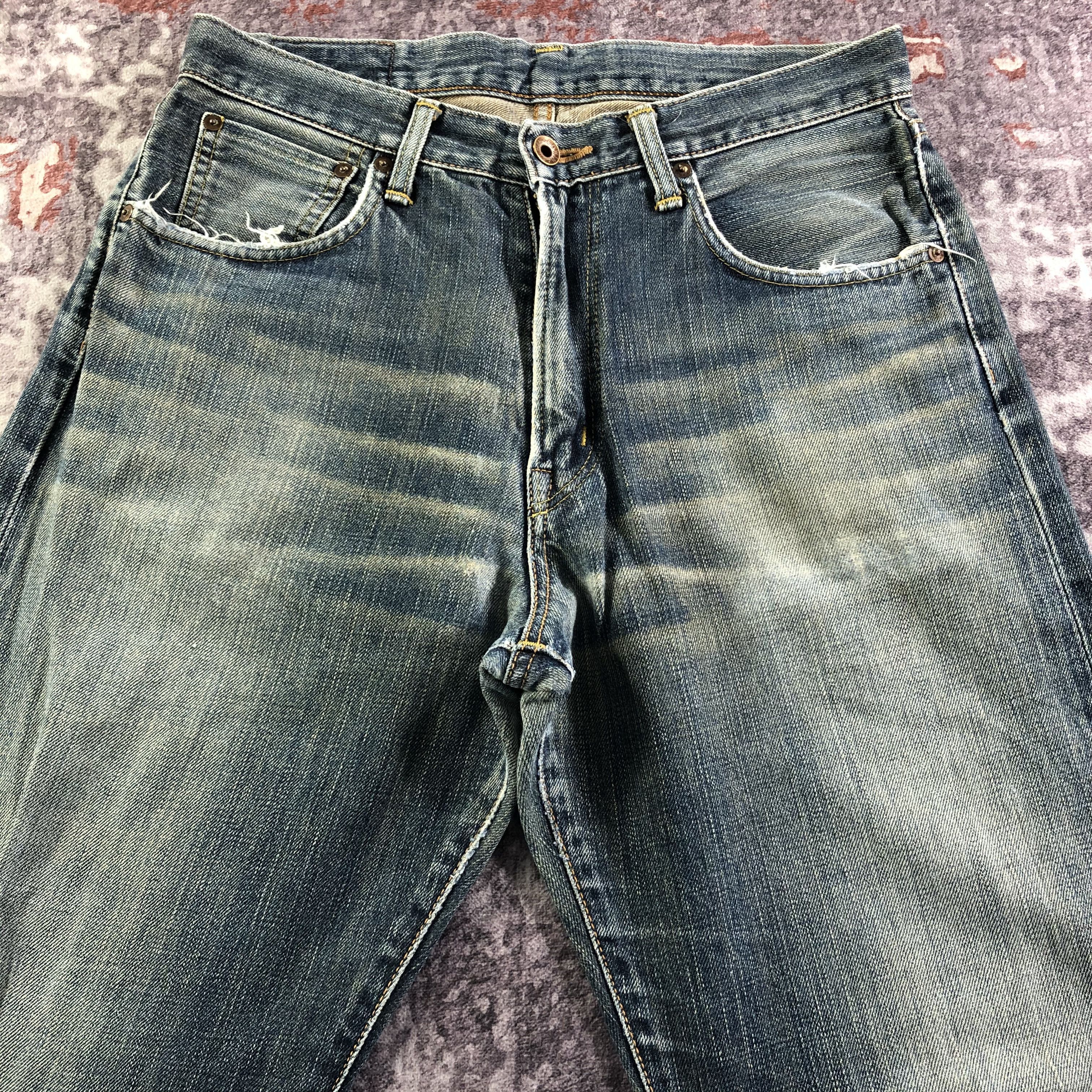 Vintage Blue Wash Edwin 505 Selvedge Jeans-JM3617