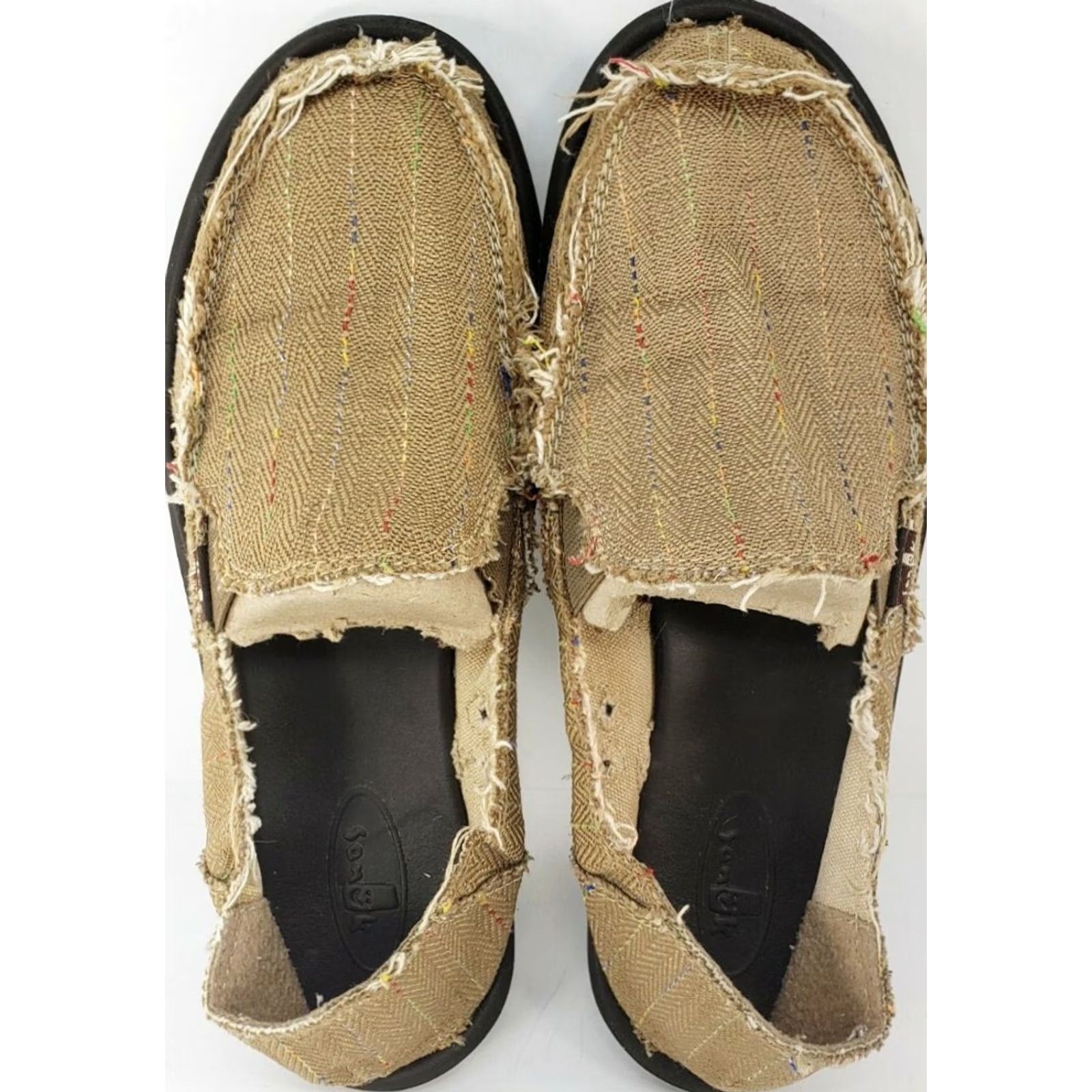 Sanuk Sanuk Donna Women's Loafers 8M 39EU Caramel Striped Casual Comfort Size US 8 / IT 38 - 6 Thumbnail