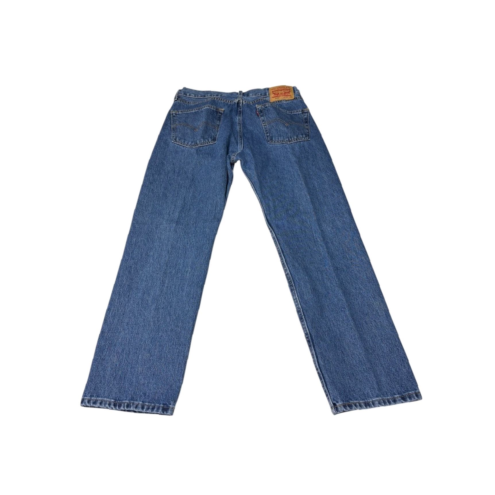Denime VINTAGE Levi Strauss 505 Jeans Mens Straight Denim Blue 34x29 Regular Waist 34 Inseam 29 Size US 34 / EU 50 - 5 Thumbnail