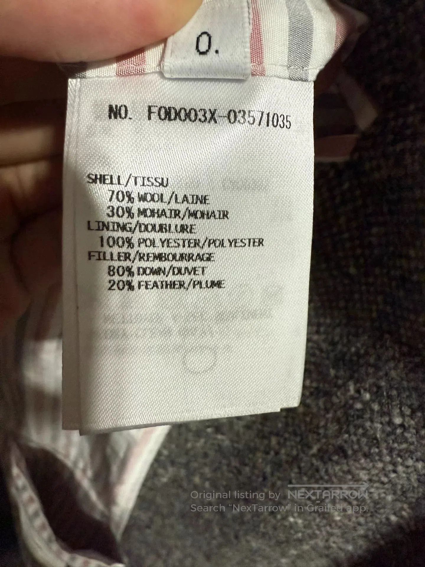 Thom Browne Thom Browne Wool Down Coat. Size US XS / EU 42 / 0 - 8 Thumbnail
