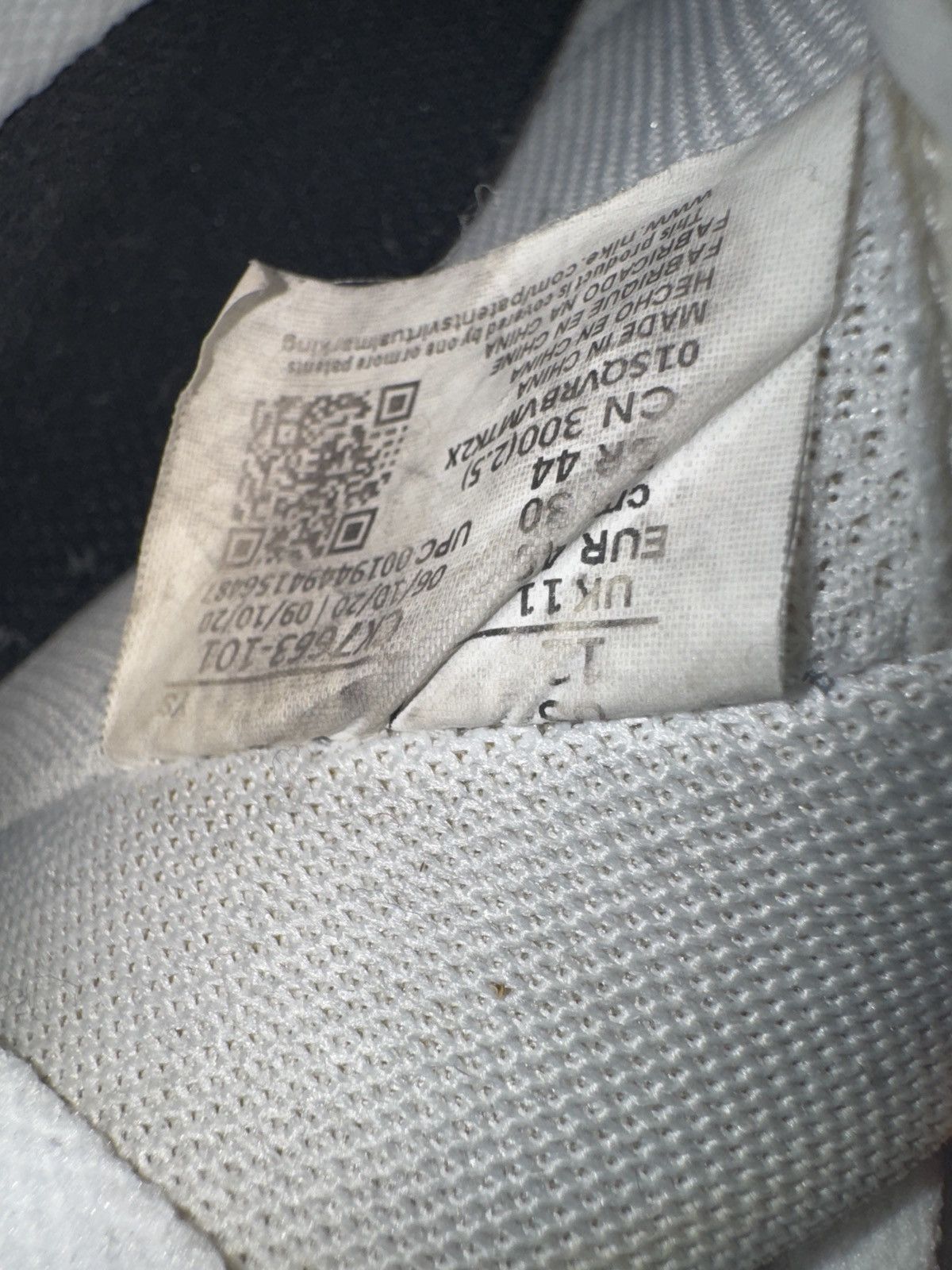 Nike Nike Air Force One White Black Size US 12 / EU 45 - 6 Thumbnail