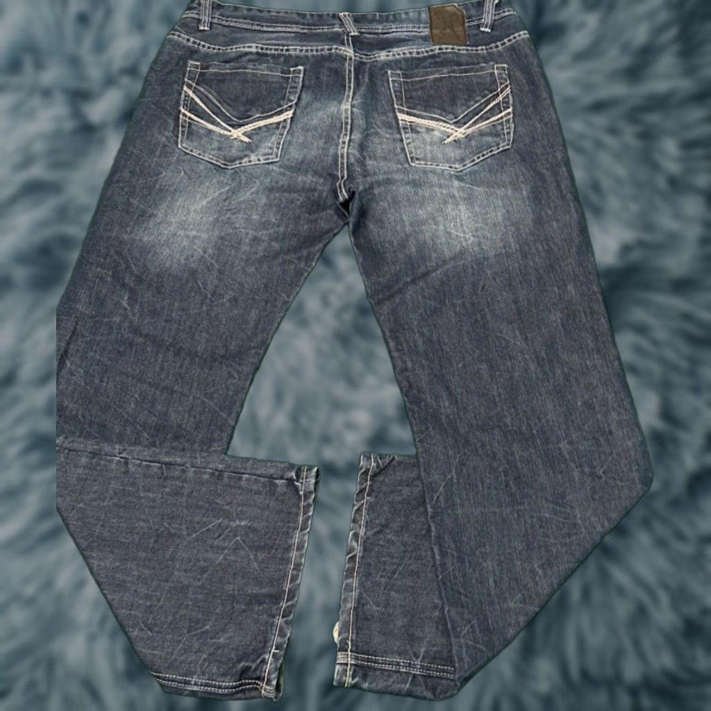 Marcs VINTAGE Marc Ecko Baggy Skater Grunge Jeans VTG Mens Size 40 Dark Wash 40x32 Jeans Mens Grunge Y2K Hip Hop Punk Skater Ecko Style Straight Size US 40 / EU 56 - 1 Thumbnail