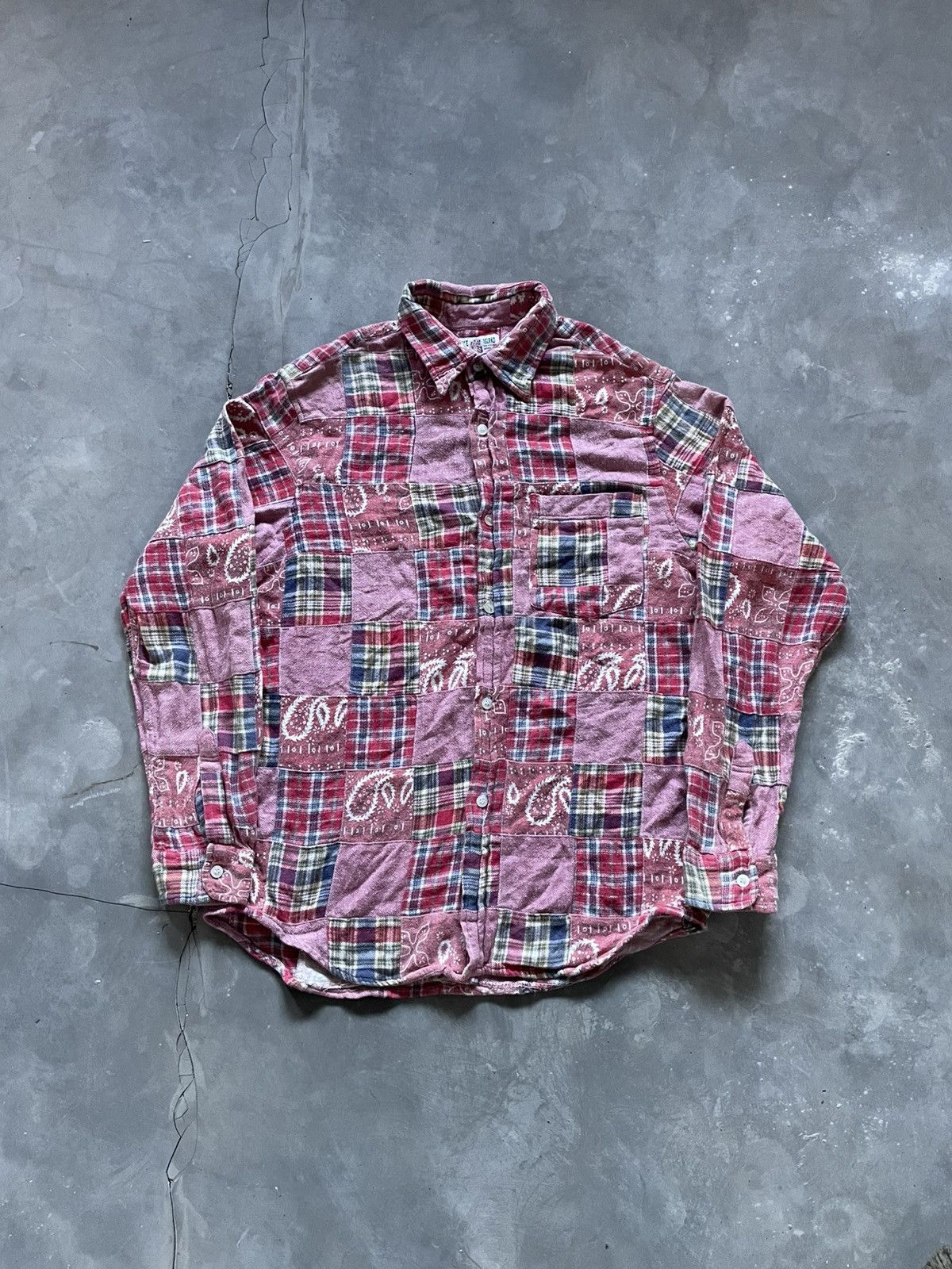 Japanese Brand Spice Island Patch Work Flannel Paisley Pattern Button Ups Size US M / EU 48-50 / 2 - 1 Thumbnail