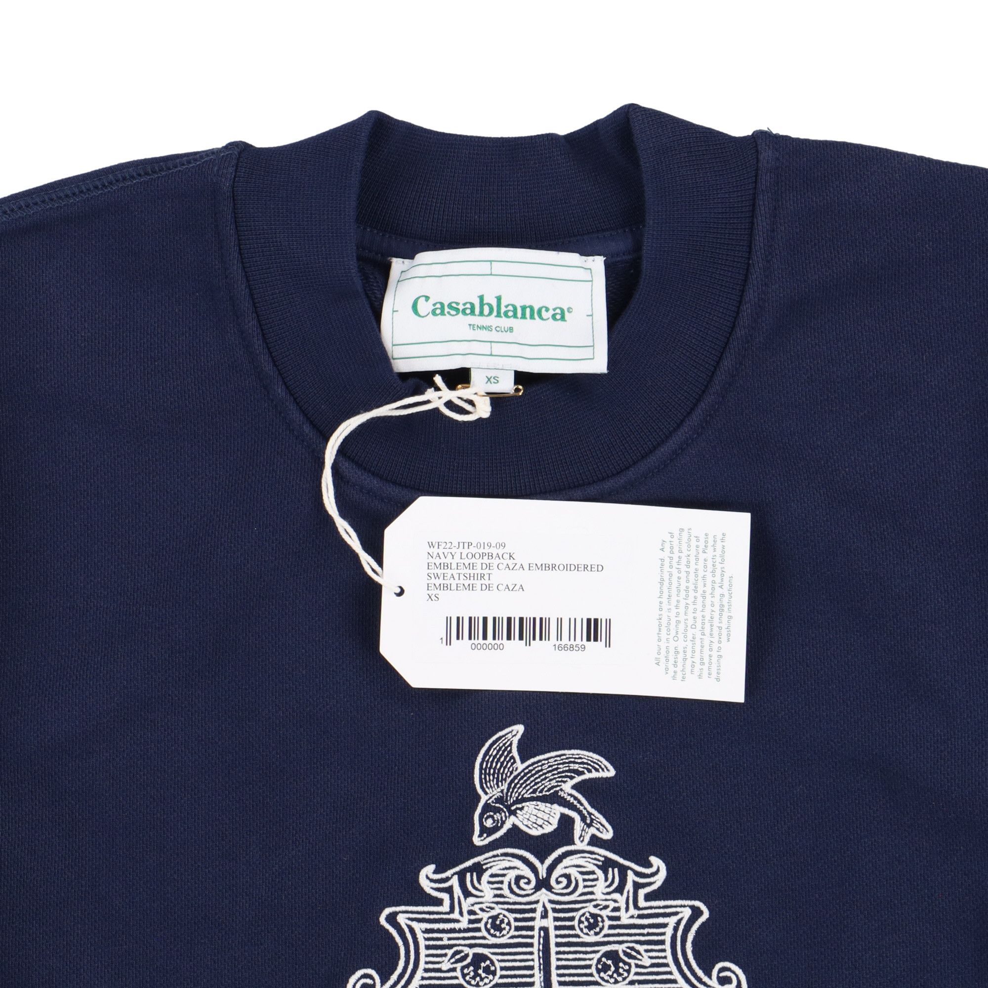 Casablanca Navy Embroidered Embleme De Caza Logo Sweatshirt Size US XS / EU 42 / 0 - 5 Thumbnail