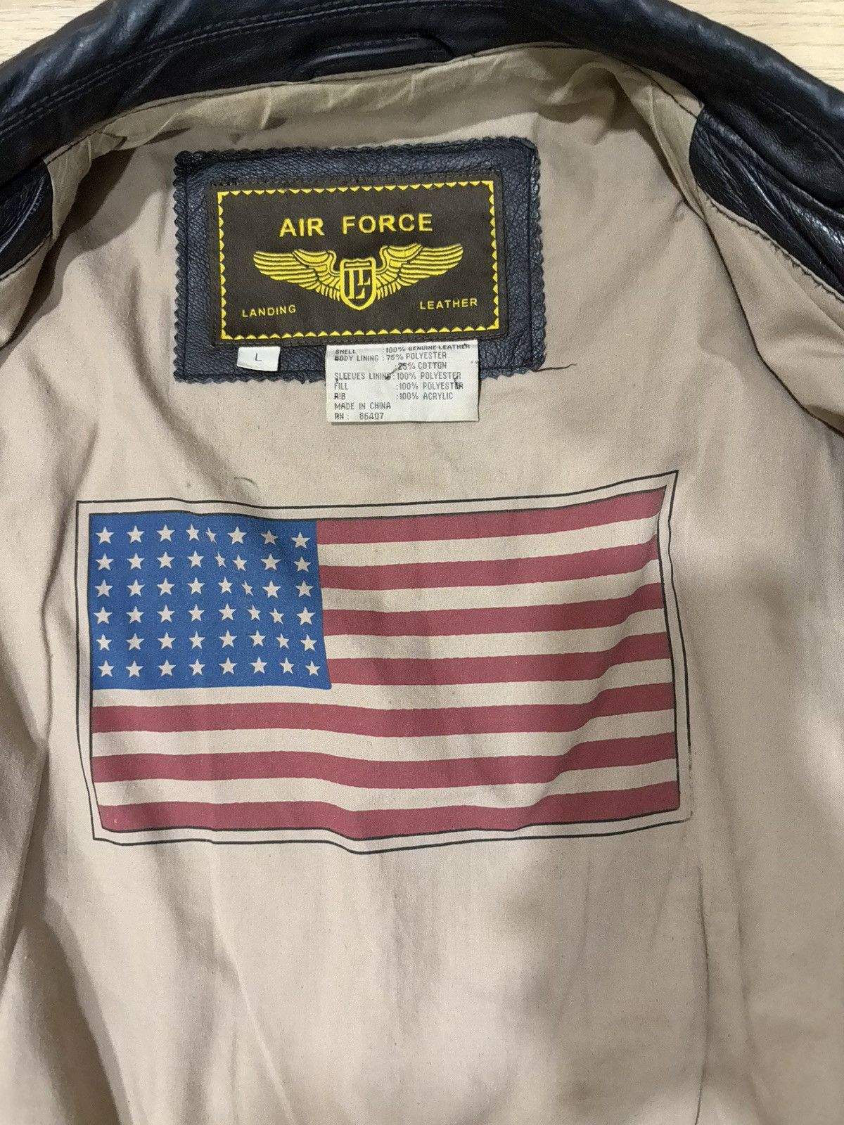 Other Landing Leathers Flight Bomber Jacket Size US L / EU 52-54 / 3 - 3 Thumbnail