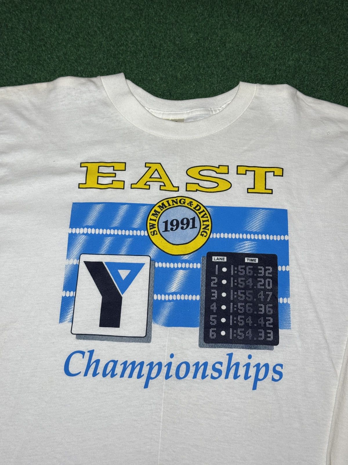 Vintage YMCA Swimming Diving Championship 90s Long Sleeve XL T Shirt Size US XL / EU 56 / 4 - 2 Thumbnail