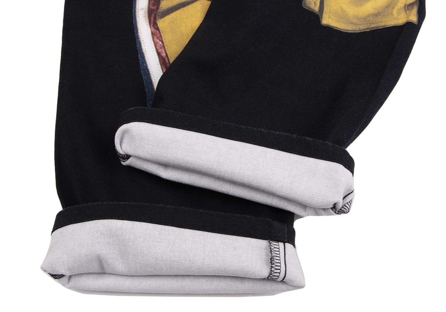 Jean Paul Gaultier Biker Pants with Transfer Design in Navy Yellow Size US 32 / EU 48 - 9 Thumbnail