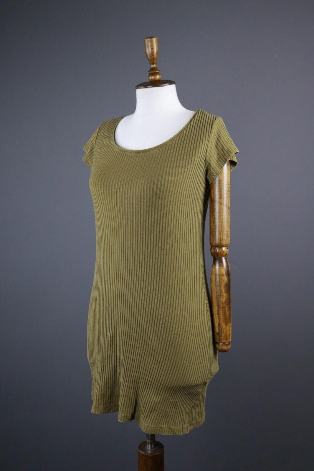 Designer Gudrun Sjödén Green Lyocell Round Neck Shift Dress Size M Size M / US 6-8 / IT 42-44 - 1 Thumbnail