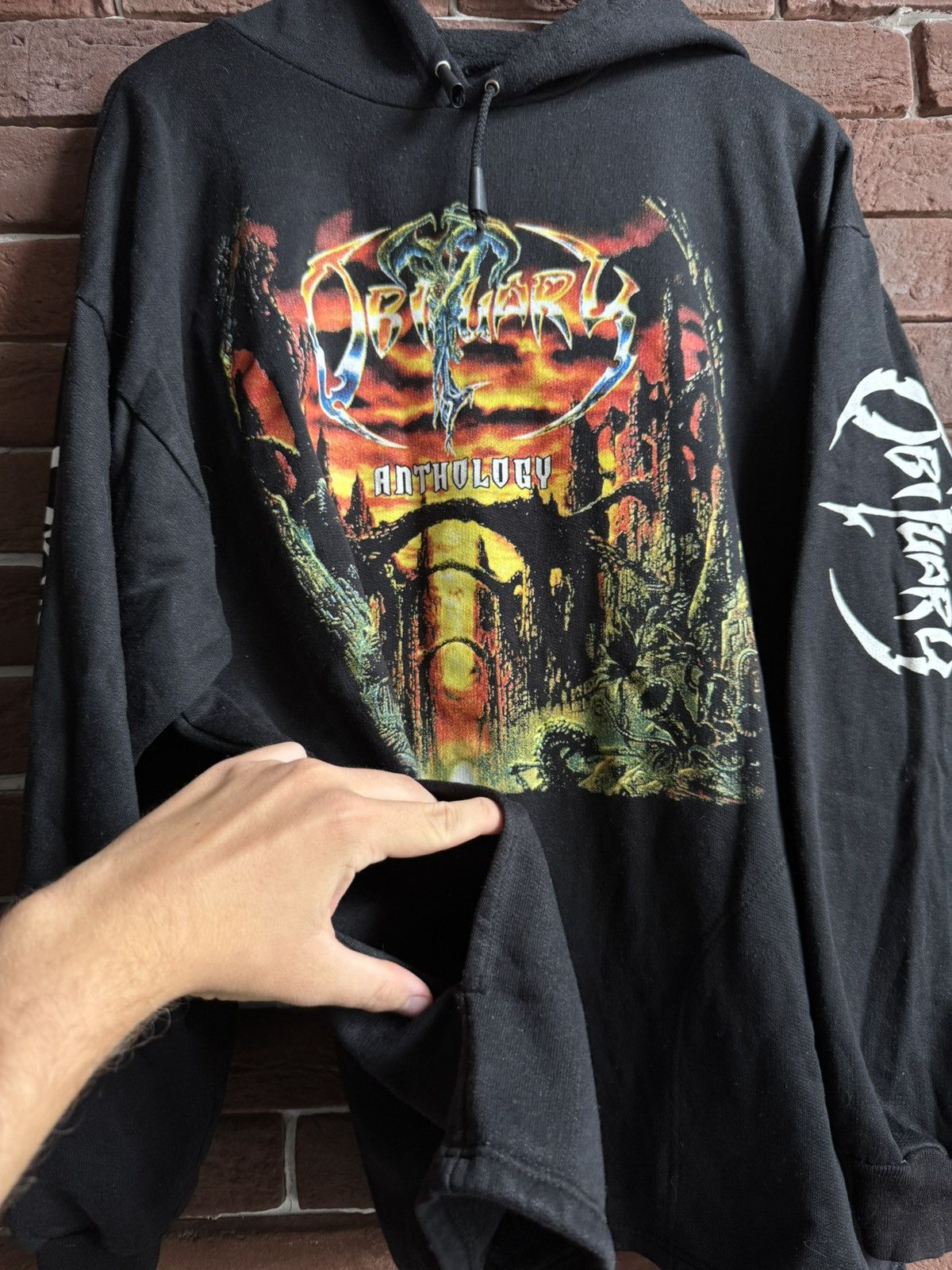 Band Tees 90s Obituary Anthology Vintage Death Metal Band Hoodie XL Size US L / EU 52-54 / 3 - 4 Thumbnail