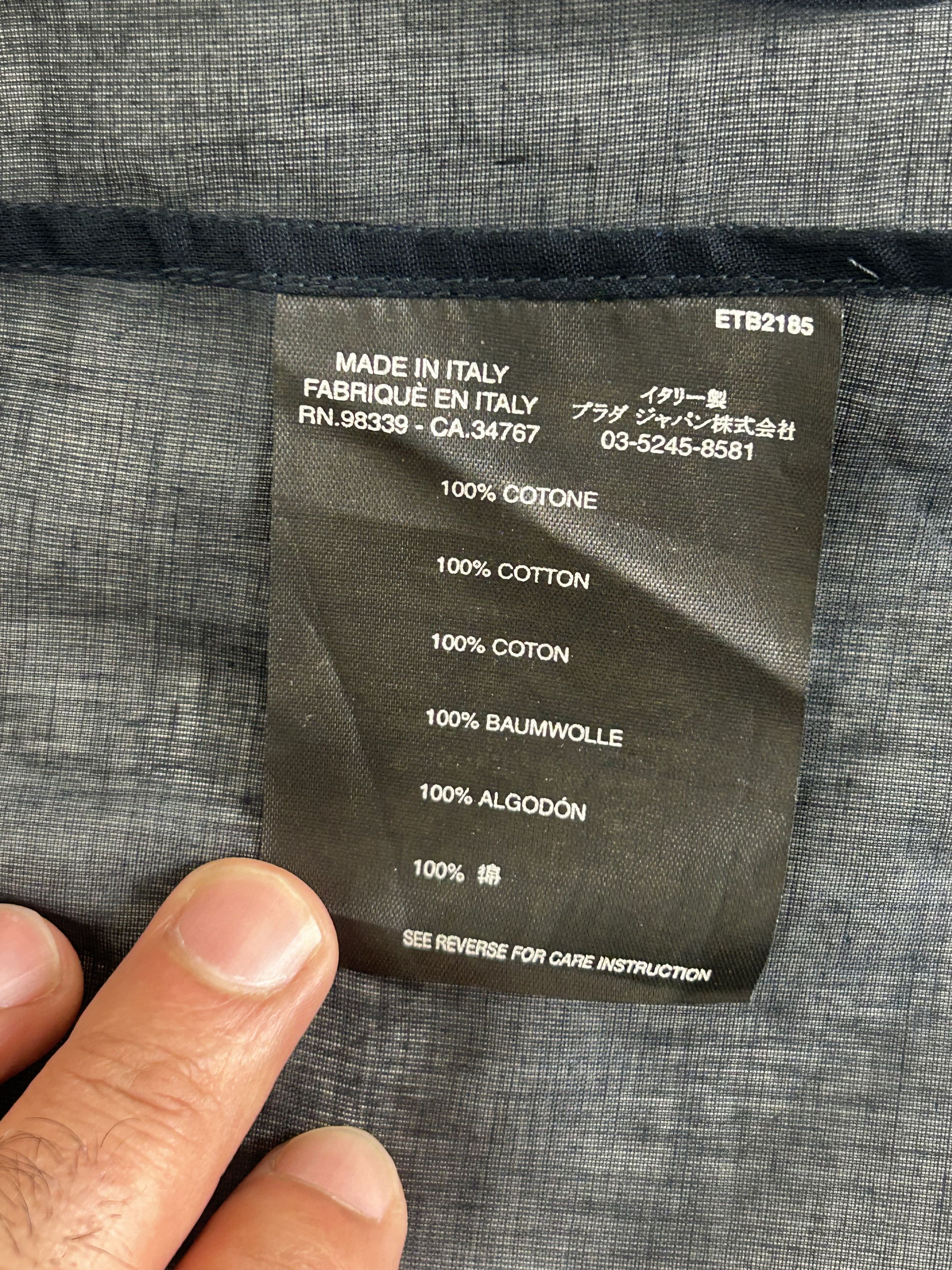 Prada PRADA Blue Cotton Muslin Dress Shirt Size US M / EU 48-50 / 2 - 5 Thumbnail