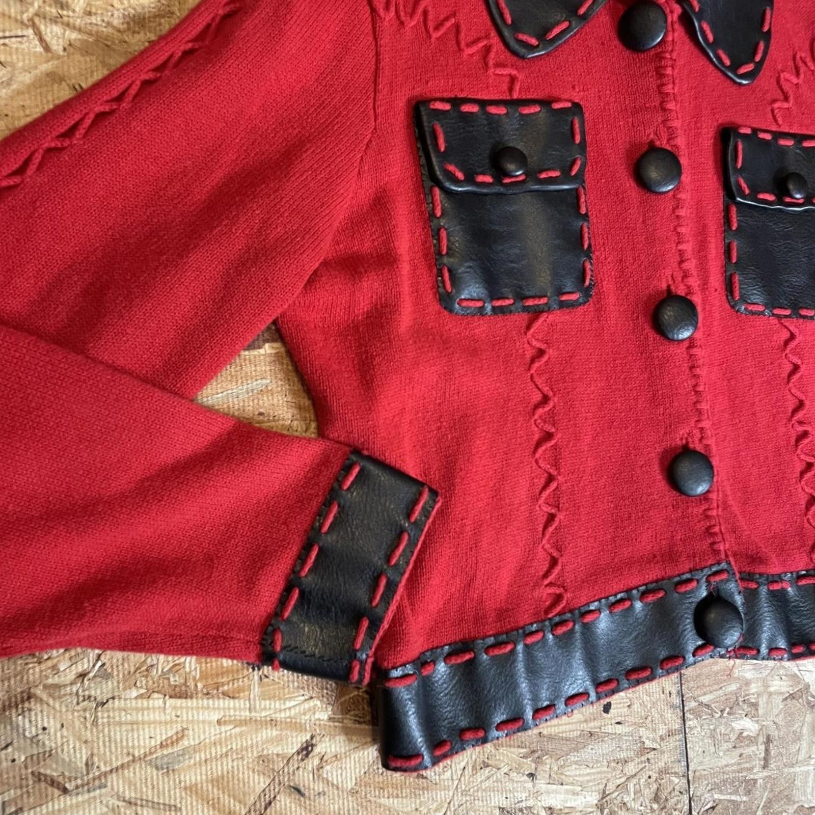 ☮️ 90s Michael Simon chunky knit collared jacket ☮️