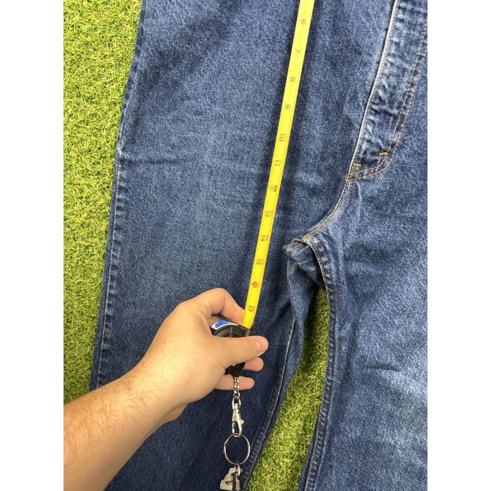 Levi's VINTAGE Levi's 517 Orange Tab Jeans Mens 40x32 Dark Wash Straight Levi's 500 Series USA Front 5-Pocket Mens Regular Blue Denim Jeans Size US 40 / EU 56 - 6 Thumbnail