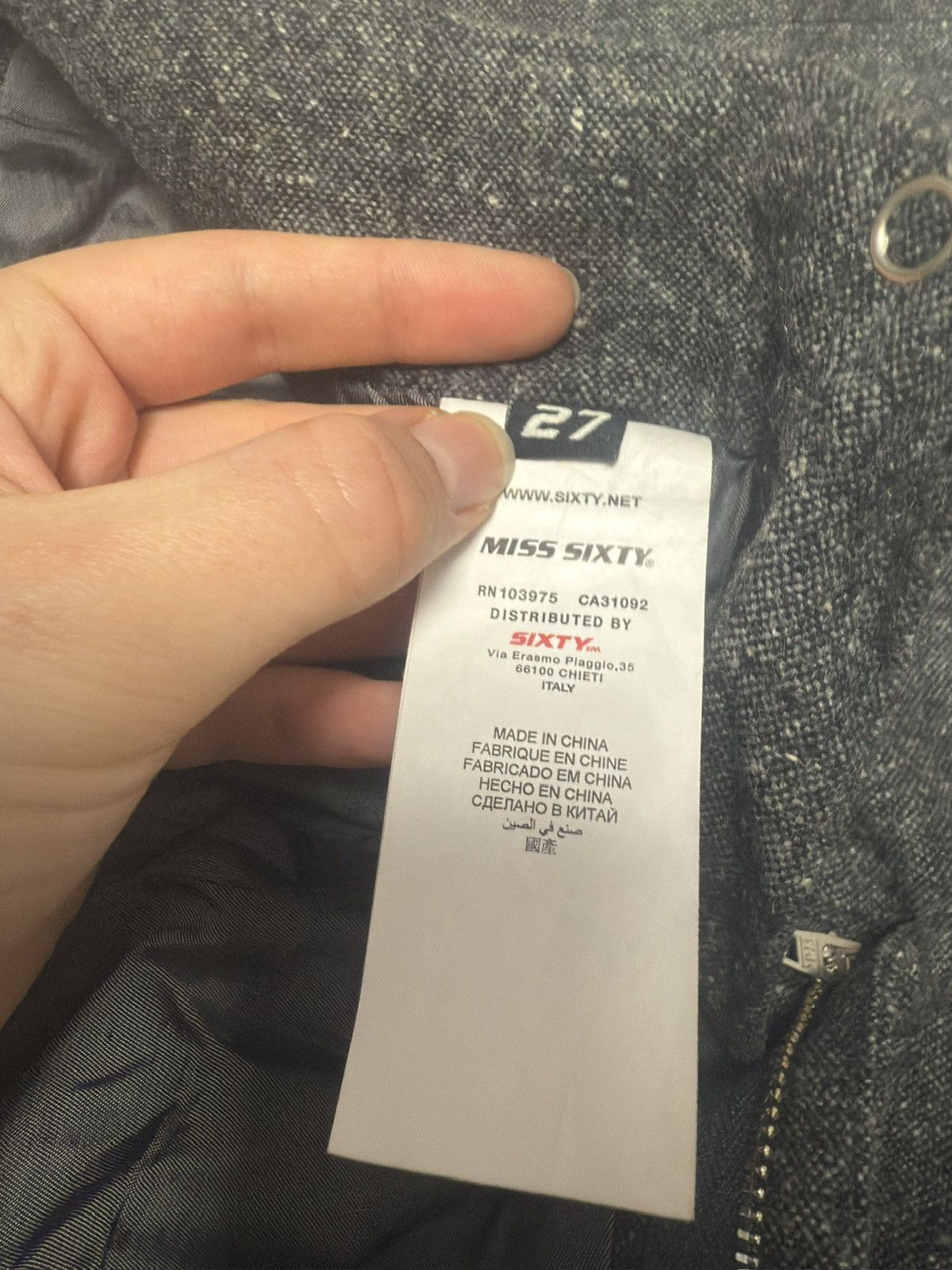 Miss Sixty fabric trousers, elegant, bell-bottoms, suit trousers Size 27" / US 4 / IT 40 - 6 Thumbnail