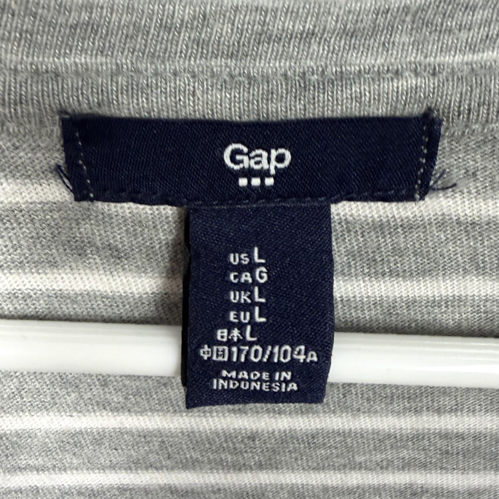 Gap Gap T-Shirt Dress L Gray White Stripe Scoop Neck Midi Jersey Minimal Athleisure Size L / US 10 / IT 46 - 4 Thumbnail