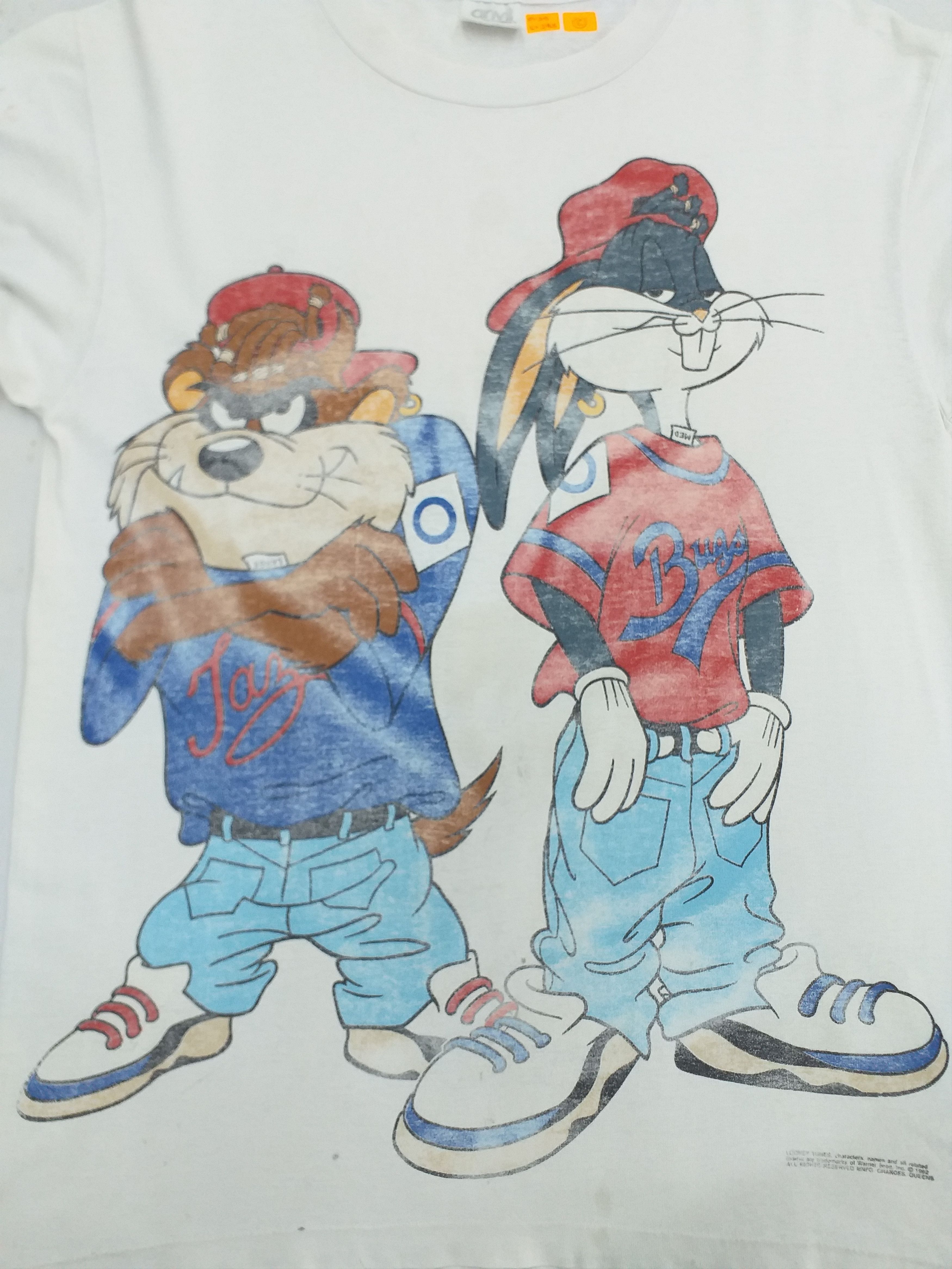Cartoon Network Vintage Cartoon Bugs and Tazmania 90's T-Shirt -C040 Size US L / EU 52-54 / 3 - 4 Thumbnail