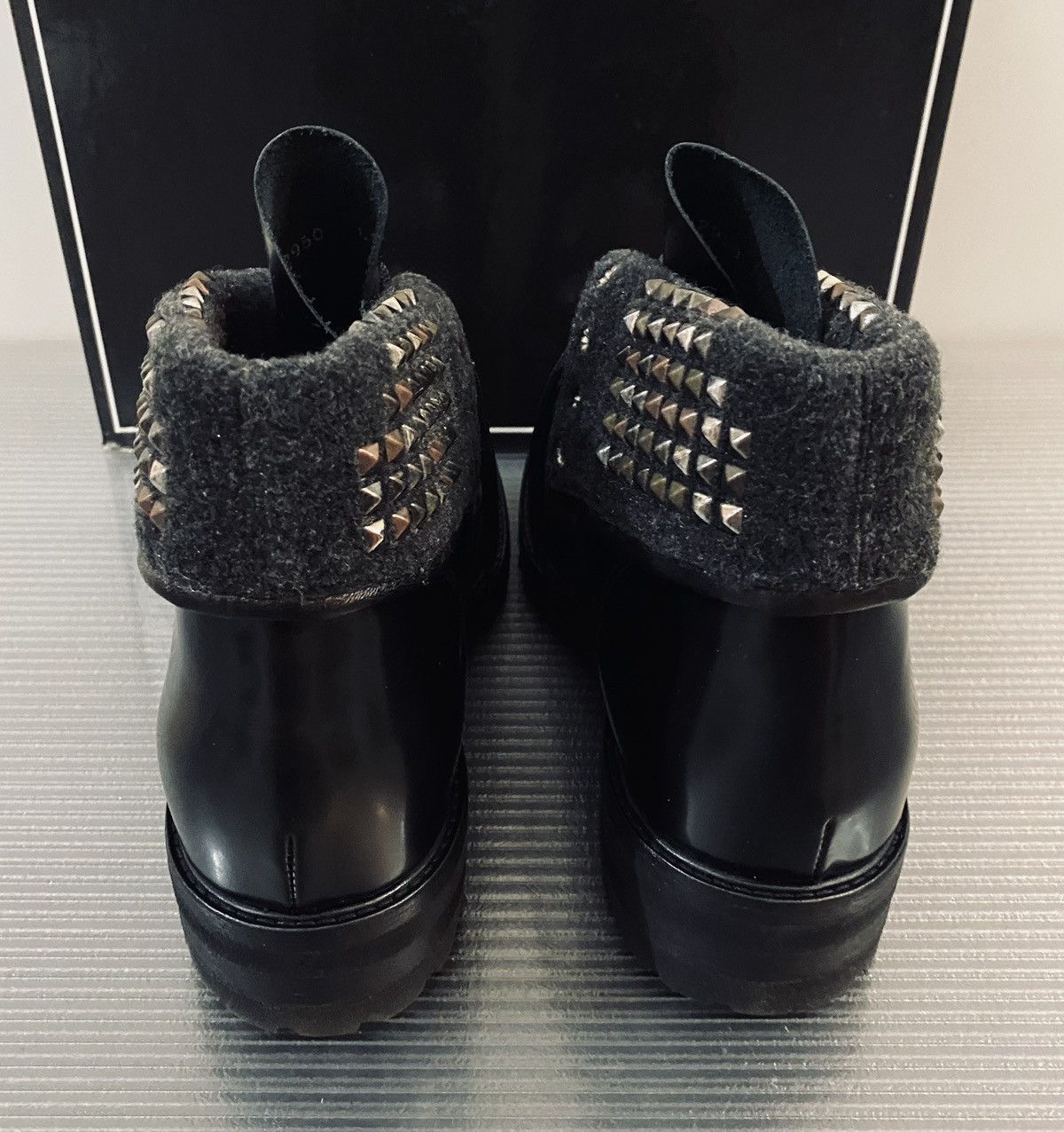 Paciotti Cesare Paciotti 🇮🇹 Nero calf metal studded biker boots 7 NEW Size US 7 / EU 40 - 9 Thumbnail