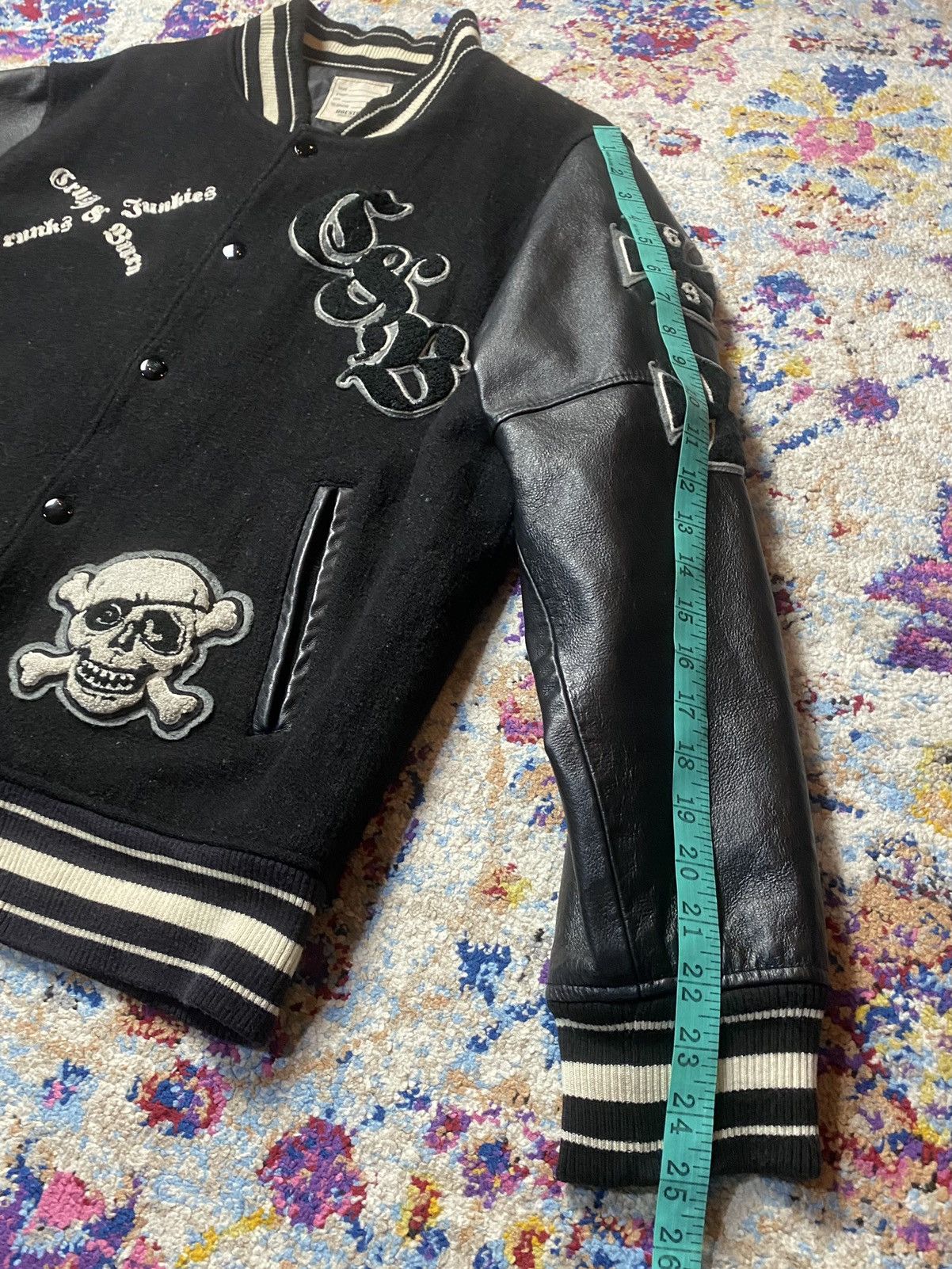 Japanese Brand Vintage 90s Crush & Burn Full Grain Leather Bomber Jackets Size US L / EU 52-54 / 3 - 15 Thumbnail