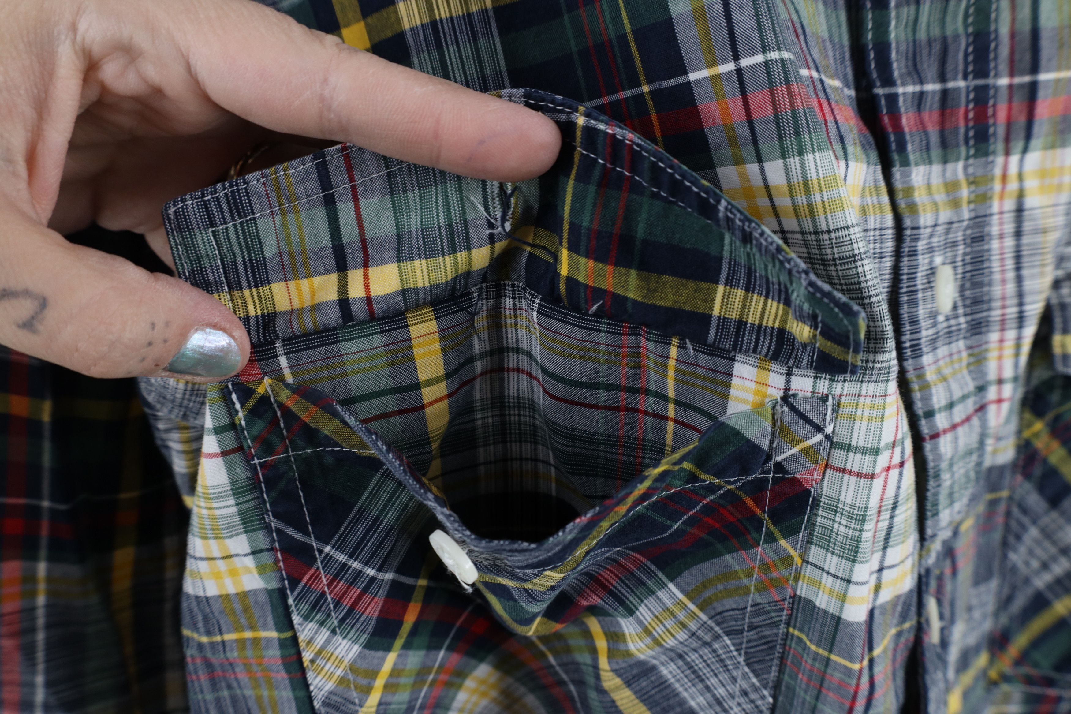 Ralph Lauren × Vintage Vintage 90s Chaps Ralph Lauren Rainbow Plaid Button Shirt Size US L / EU 52-54 / 3 - 5 Thumbnail