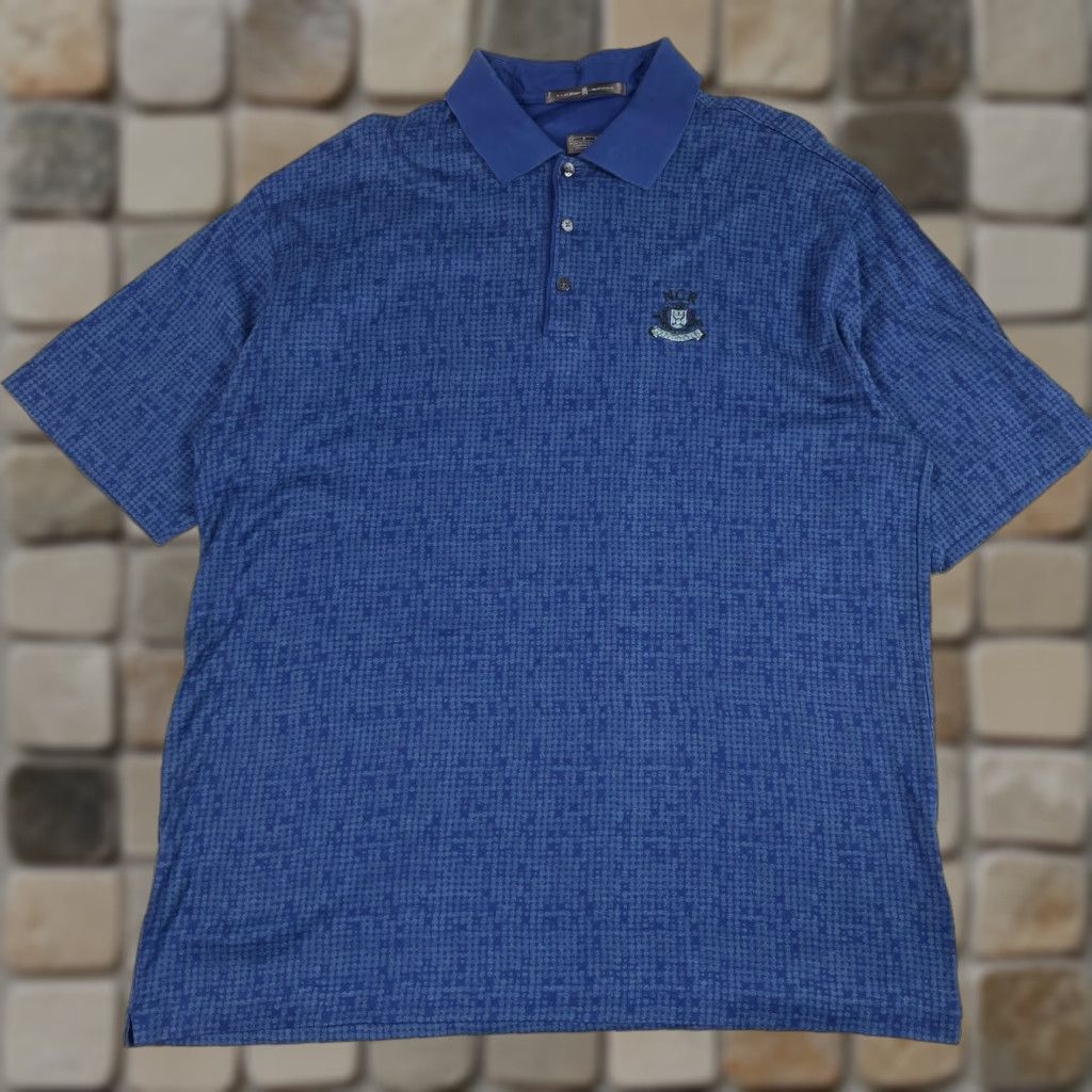Nike Nike Polo Shirt Mens Large Blue Tiger Woods Geometric Short Sleeve Golf Outdoors Size US L / EU 52-54 / 3 - 1 Thumbnail